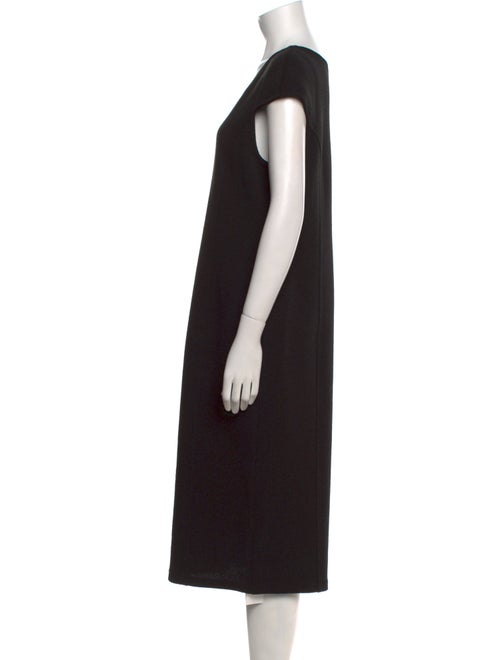 Armani Collezioni Scoop Neck Midi Length Dress