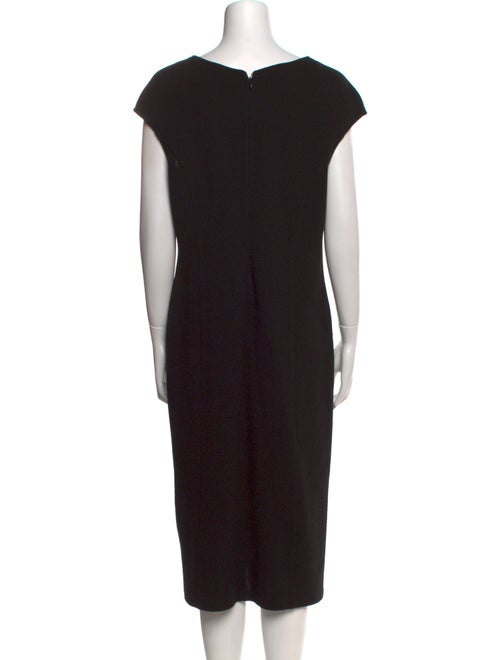 Armani Collezioni Scoop Neck Midi Length Dress