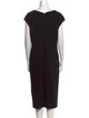 Armani Collezioni Scoop Neck Midi Length Dress