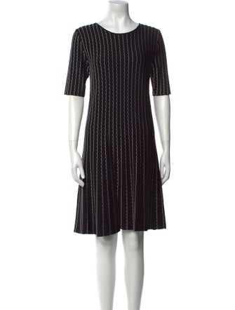 Armani Collezioni Striped Knee-Length Dress