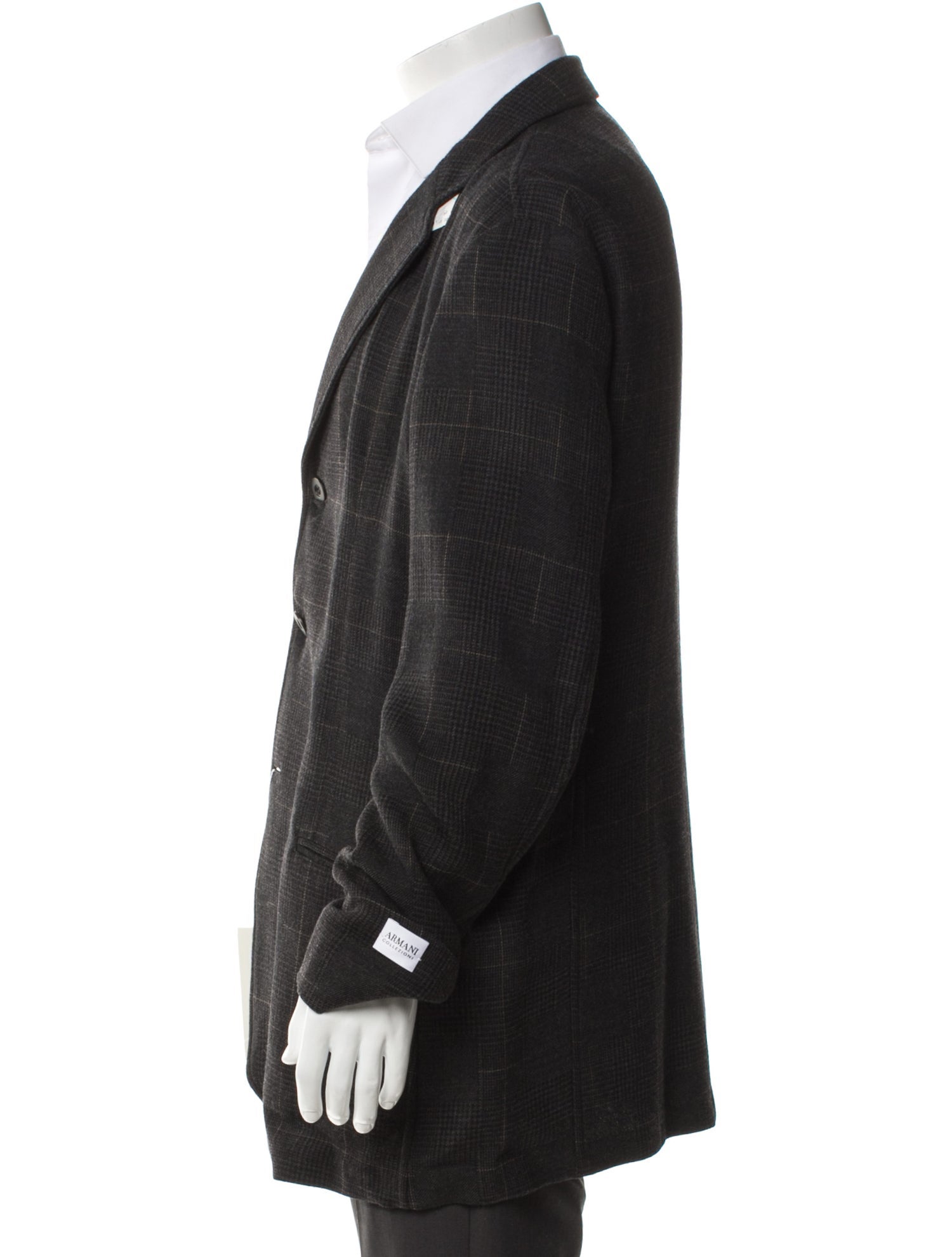 Armani Collezioni Wool Plaid Print Blazer w/ Tags