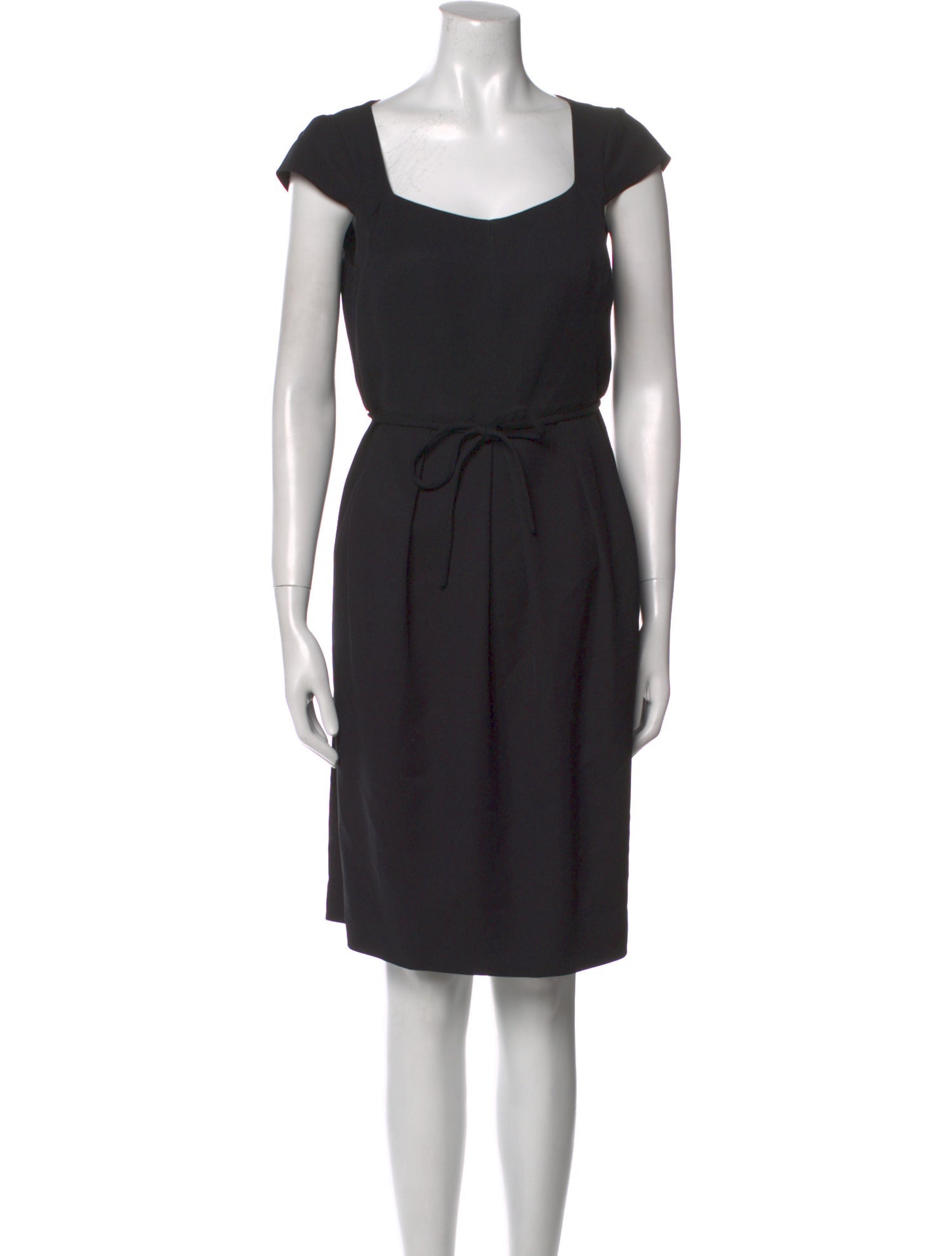 Armani Collezioni Square Neckline Knee-Length Dress
