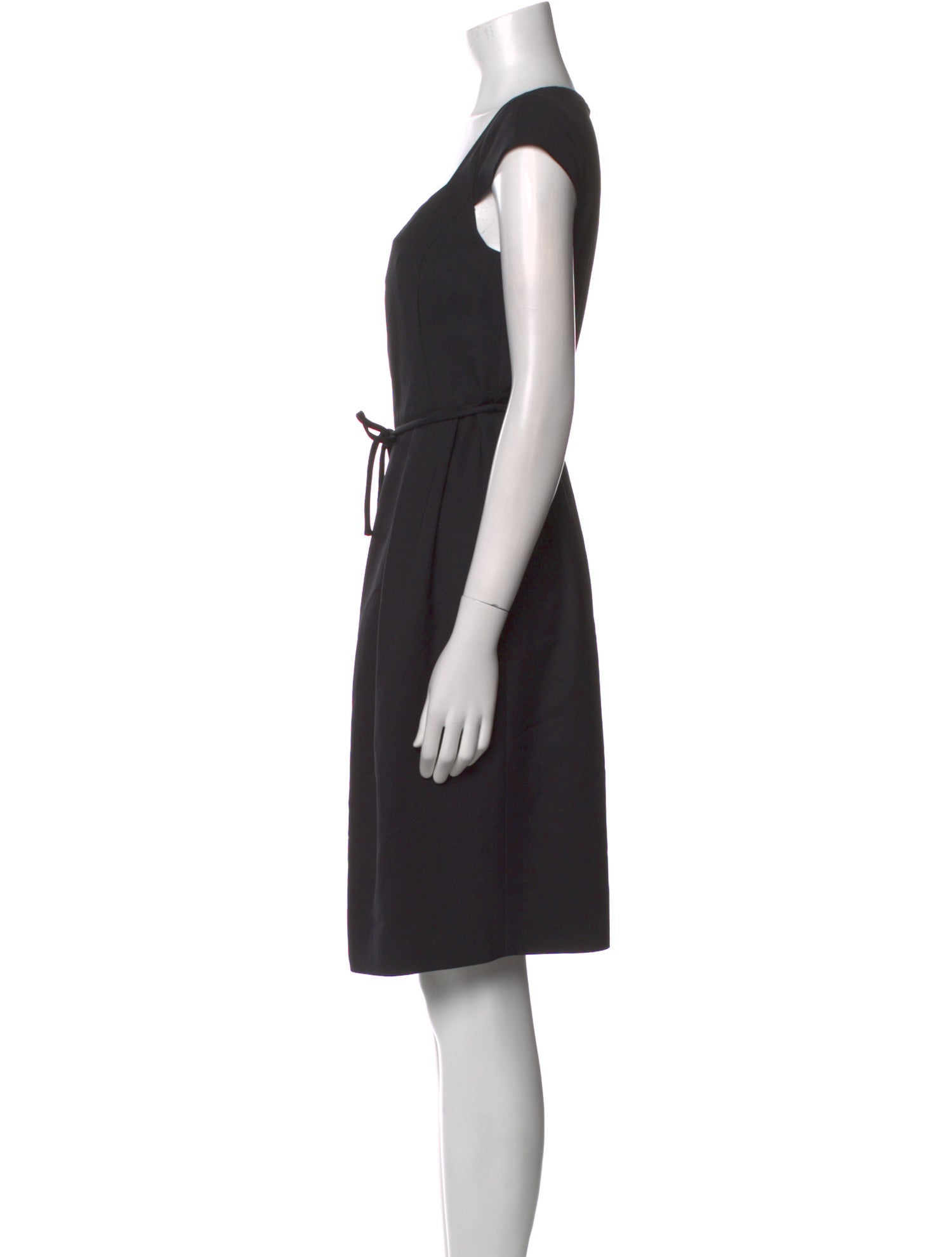 Armani Collezioni Square Neckline Knee-Length Dress