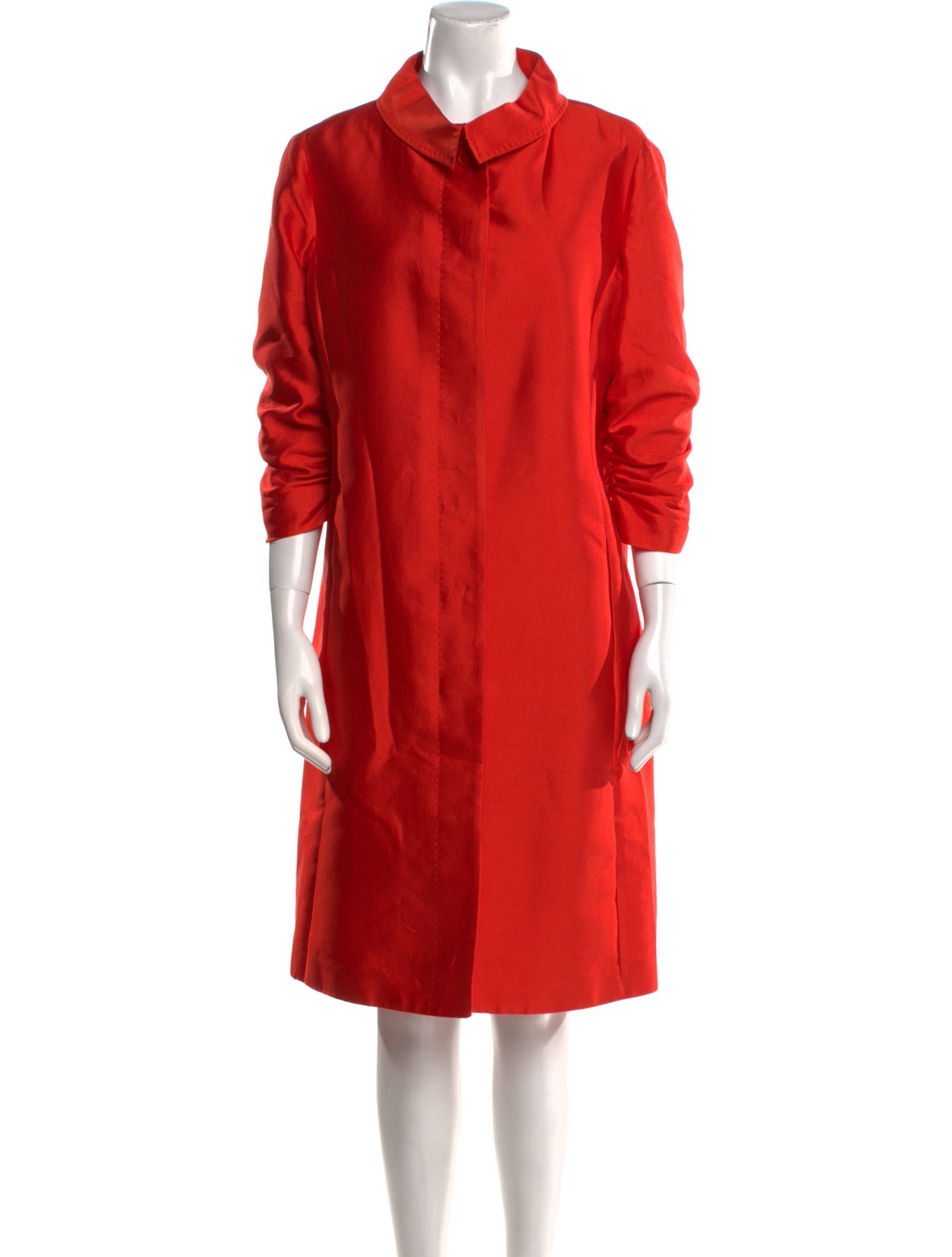 Armani Collezioni Mock Neck Knee-Length Dress