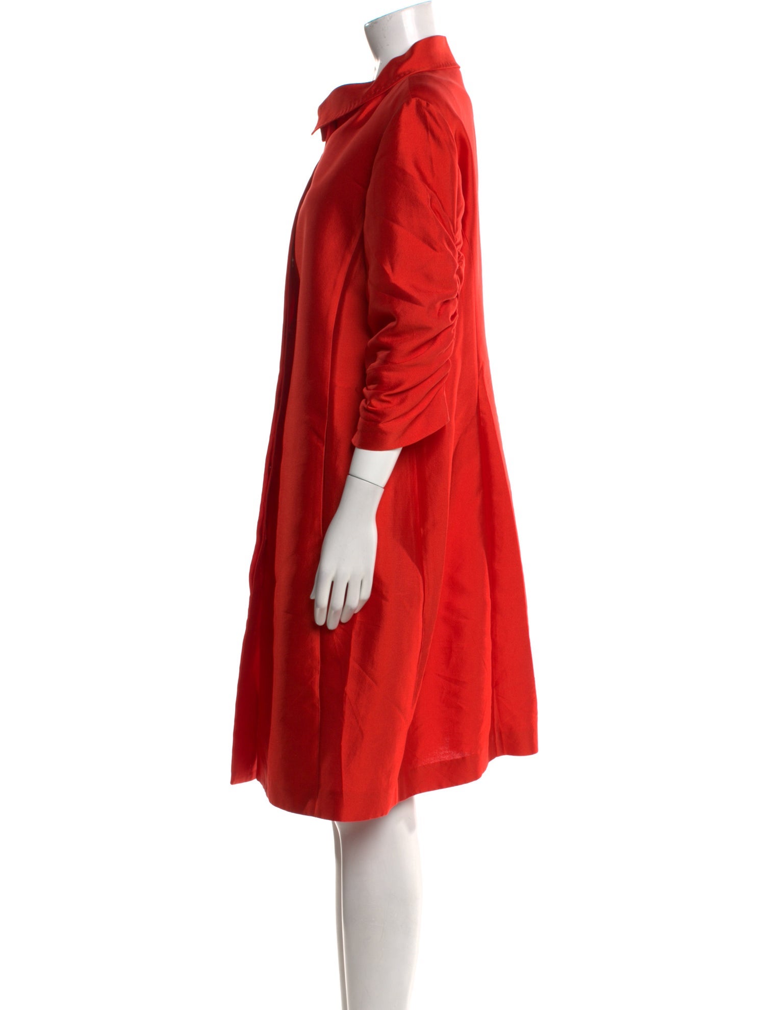 Armani Collezioni Mock Neck Knee-Length Dress