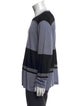 Armani Collezioni Silk Colorblock Pattern Pullover