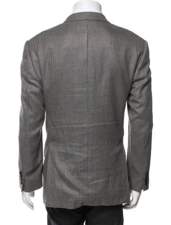 Armani Collezioni Wool Blend Patterned Blazer