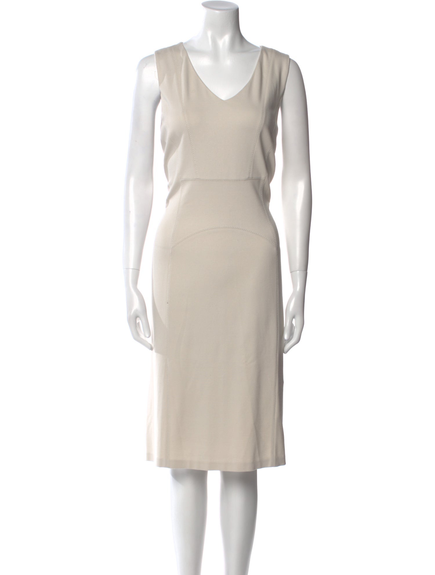 Armani Collezioni V-Neck Knee-Length Dress