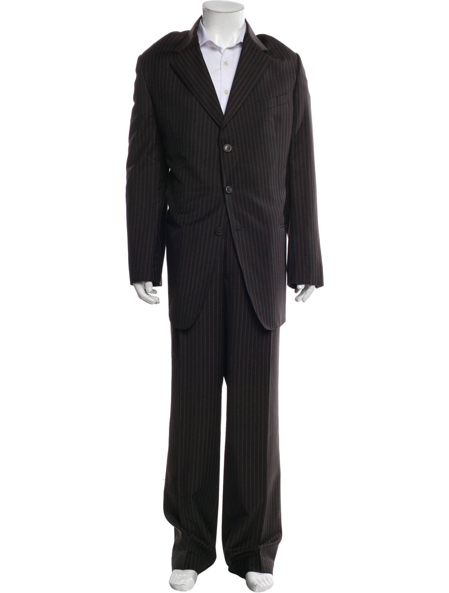 Armani Collezioni Wool Striped Two-Piece Suit