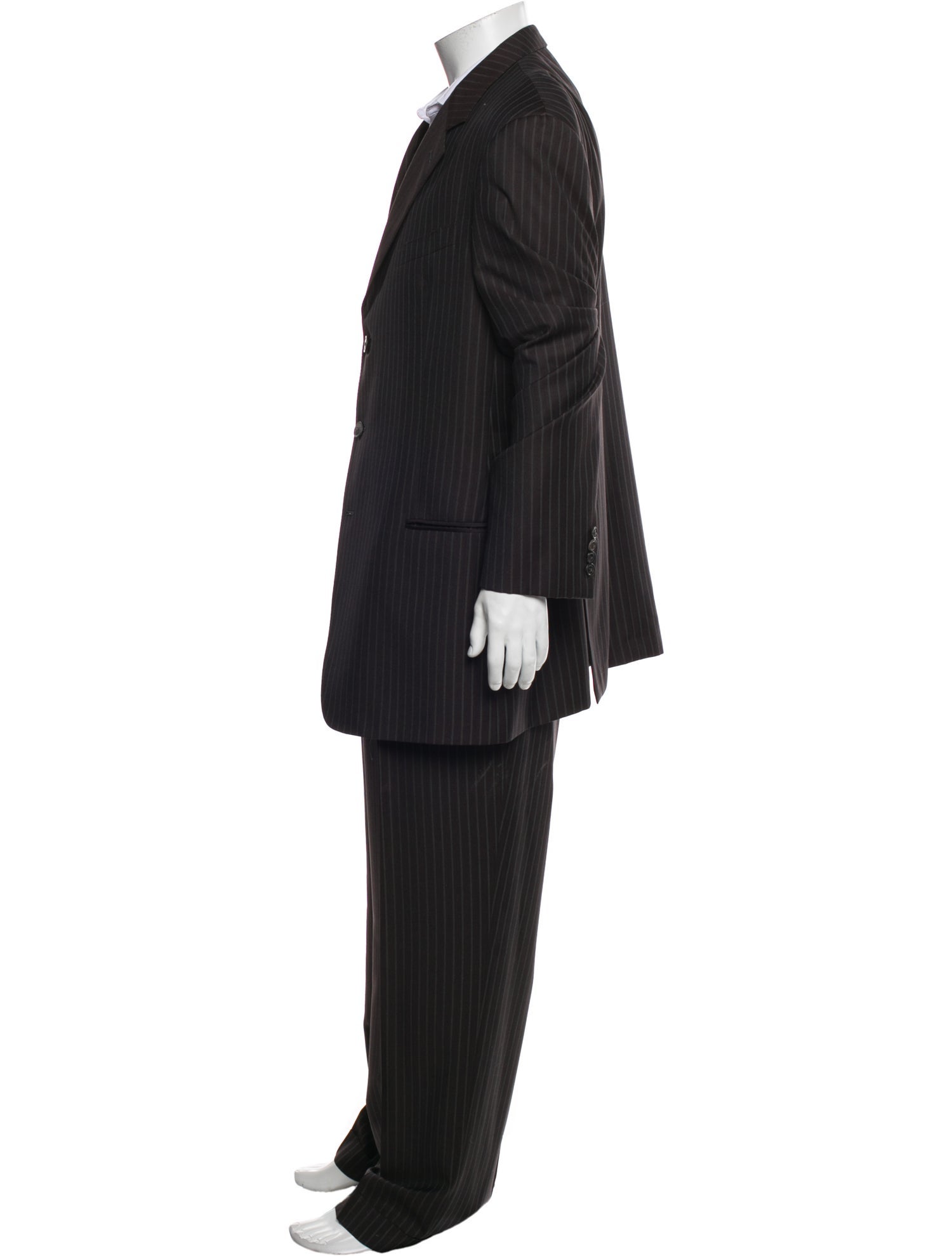 Armani Collezioni Wool Striped Two-Piece Suit