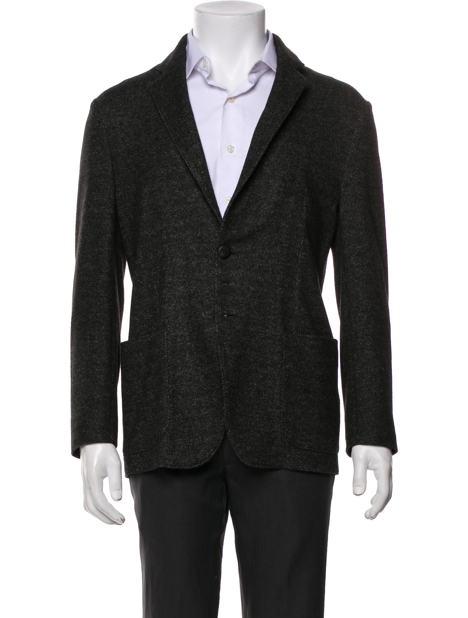 Armani Collezioni Tweed Pattern Moto Jacket