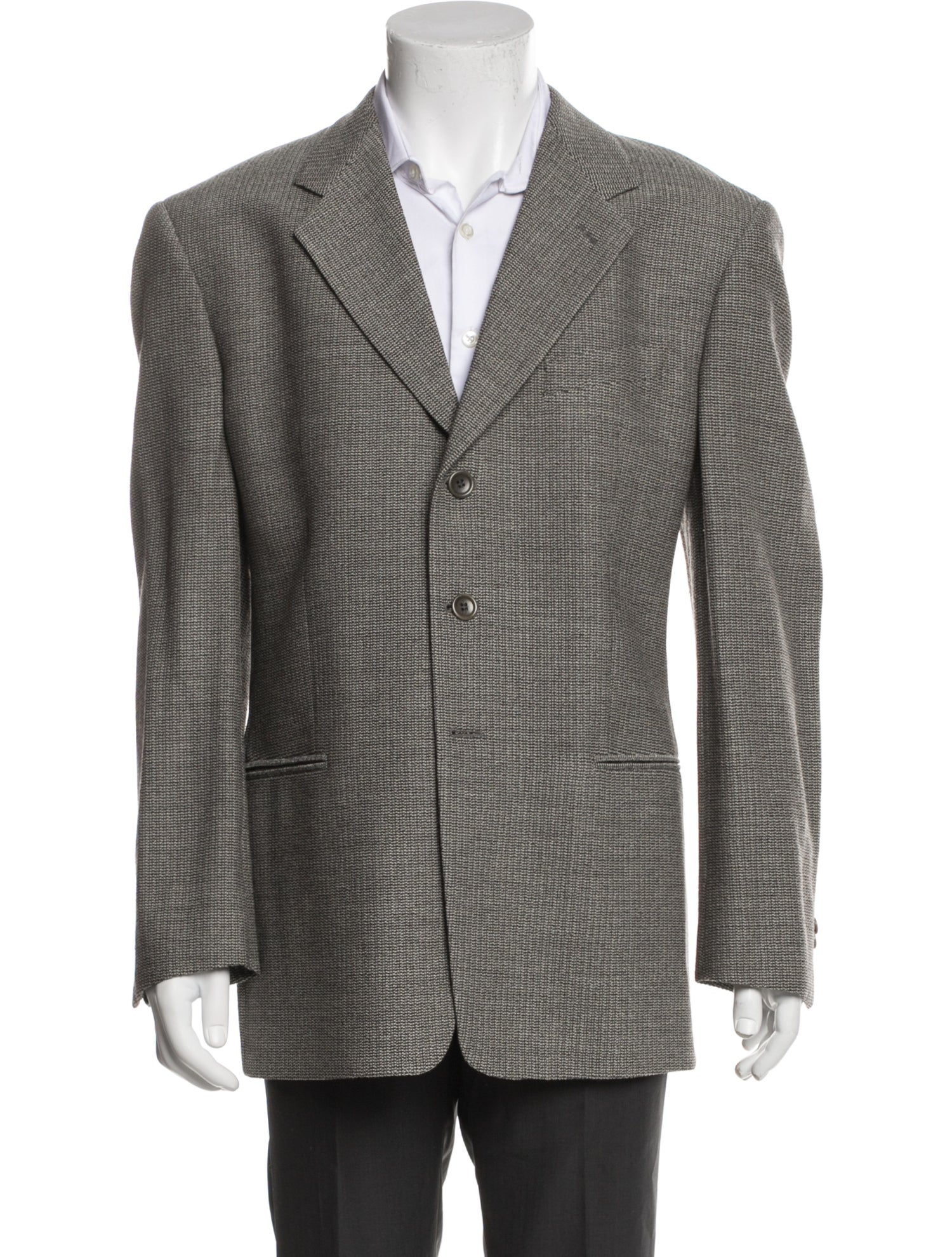 Armani Collezioni Patterned Wool Blazer