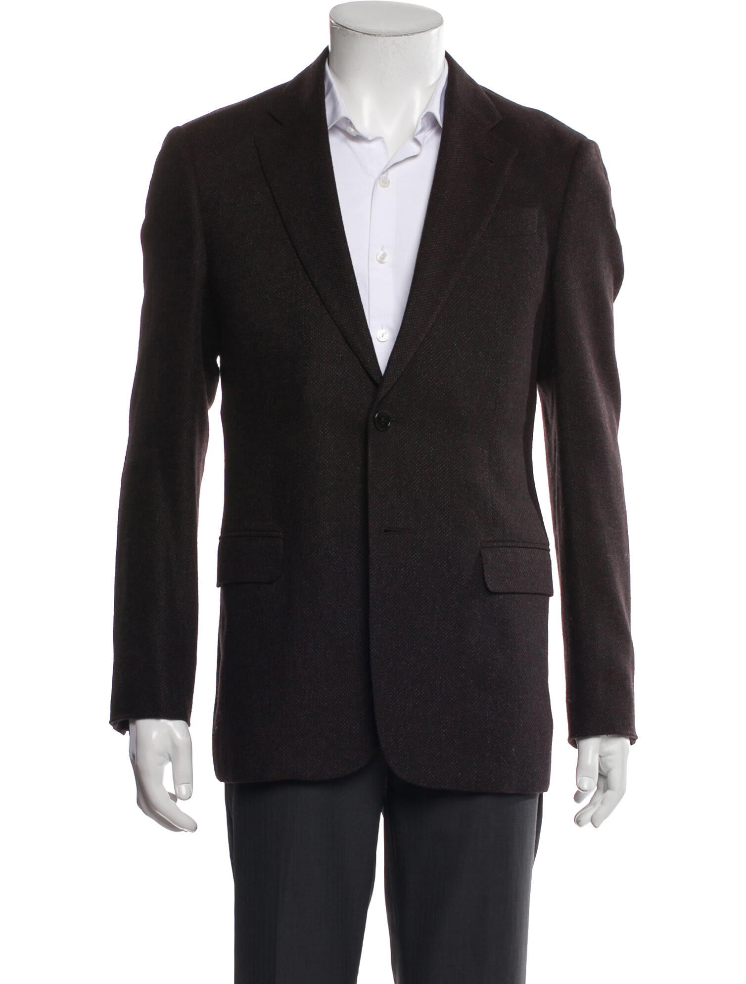 Armani Collezioni Patterned Virgin Wool Blazer