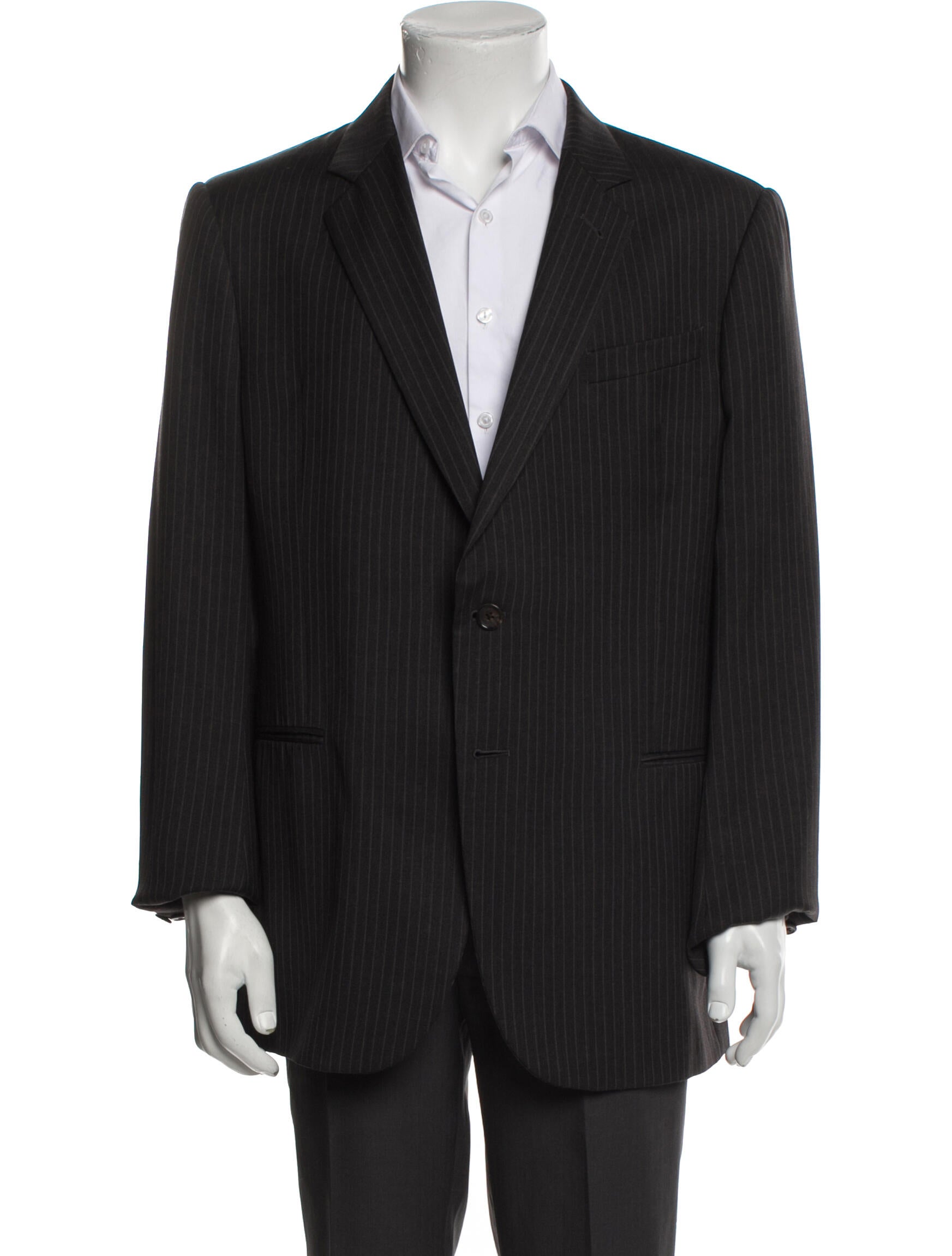 Armani Collezioni Wool Striped Blazer