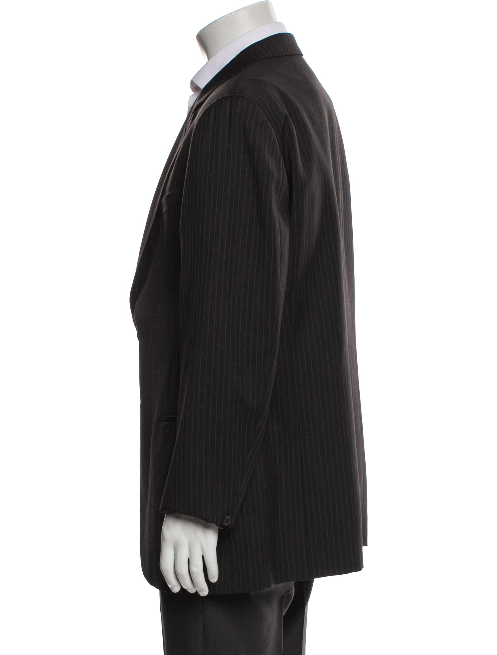 Armani Collezioni Wool Striped Blazer