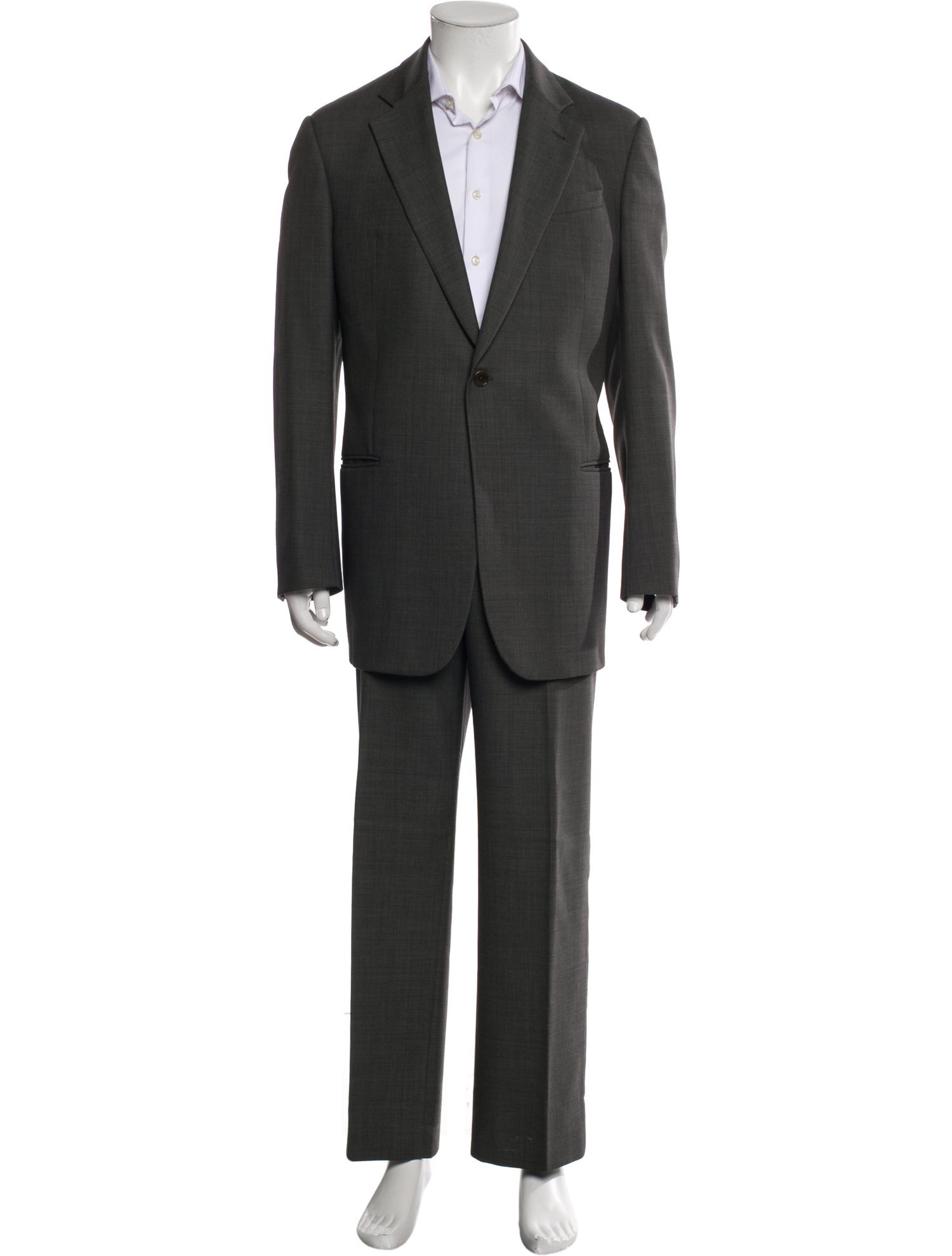 Armani Collezioni Patterned Wool Two Piece Suit