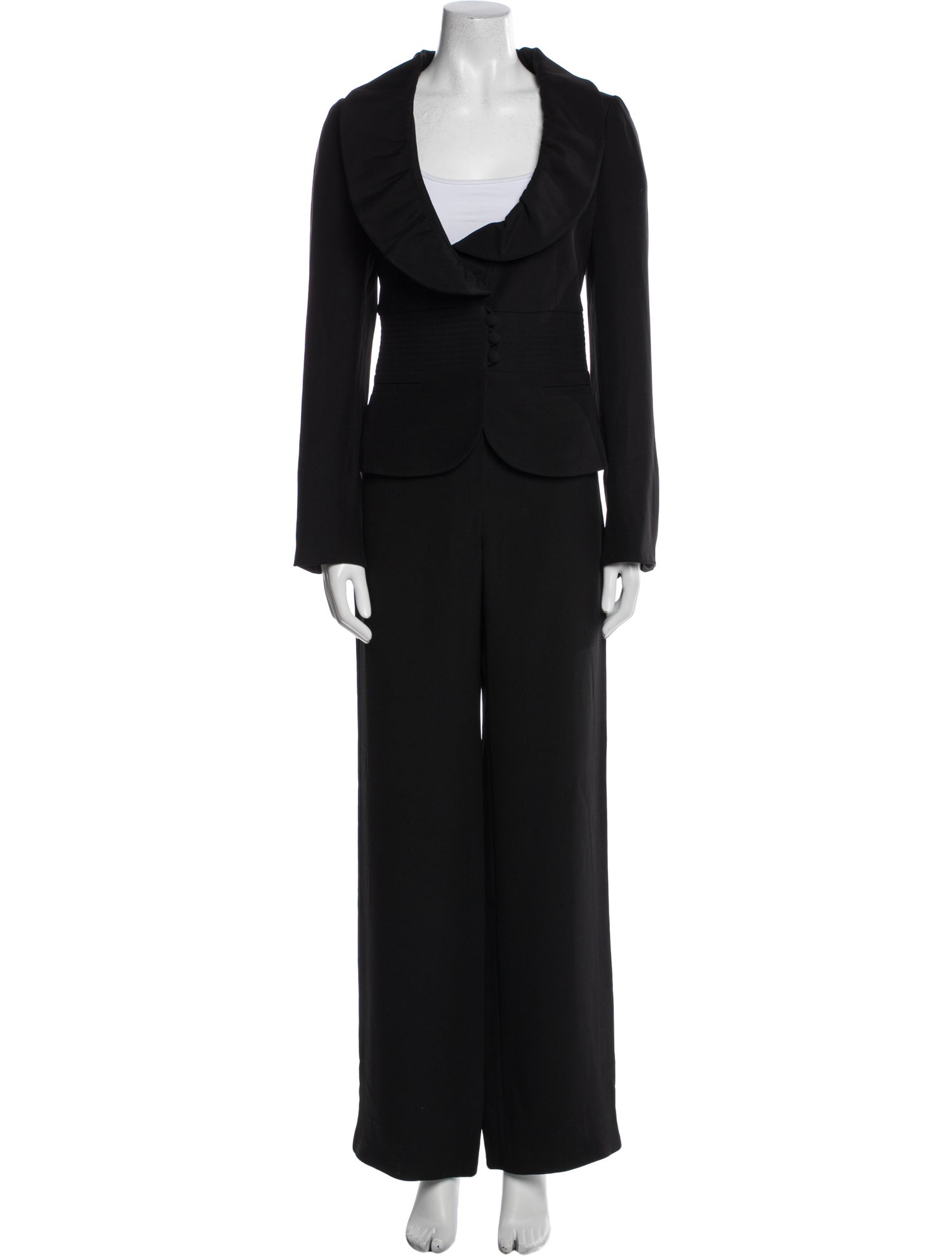 Armani Collezioni Ruffle Embellishment Pant Set