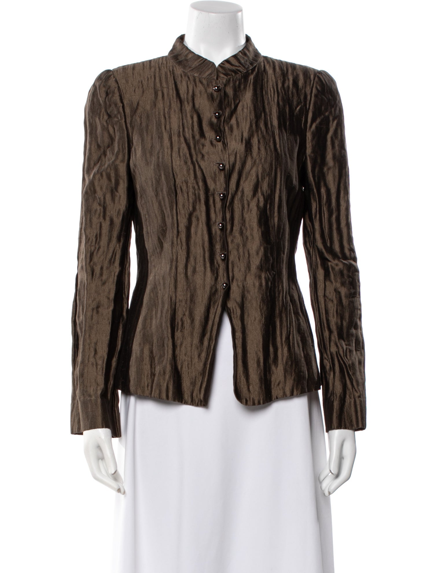 Armani Collezioni Silk Striped Evening Jacket