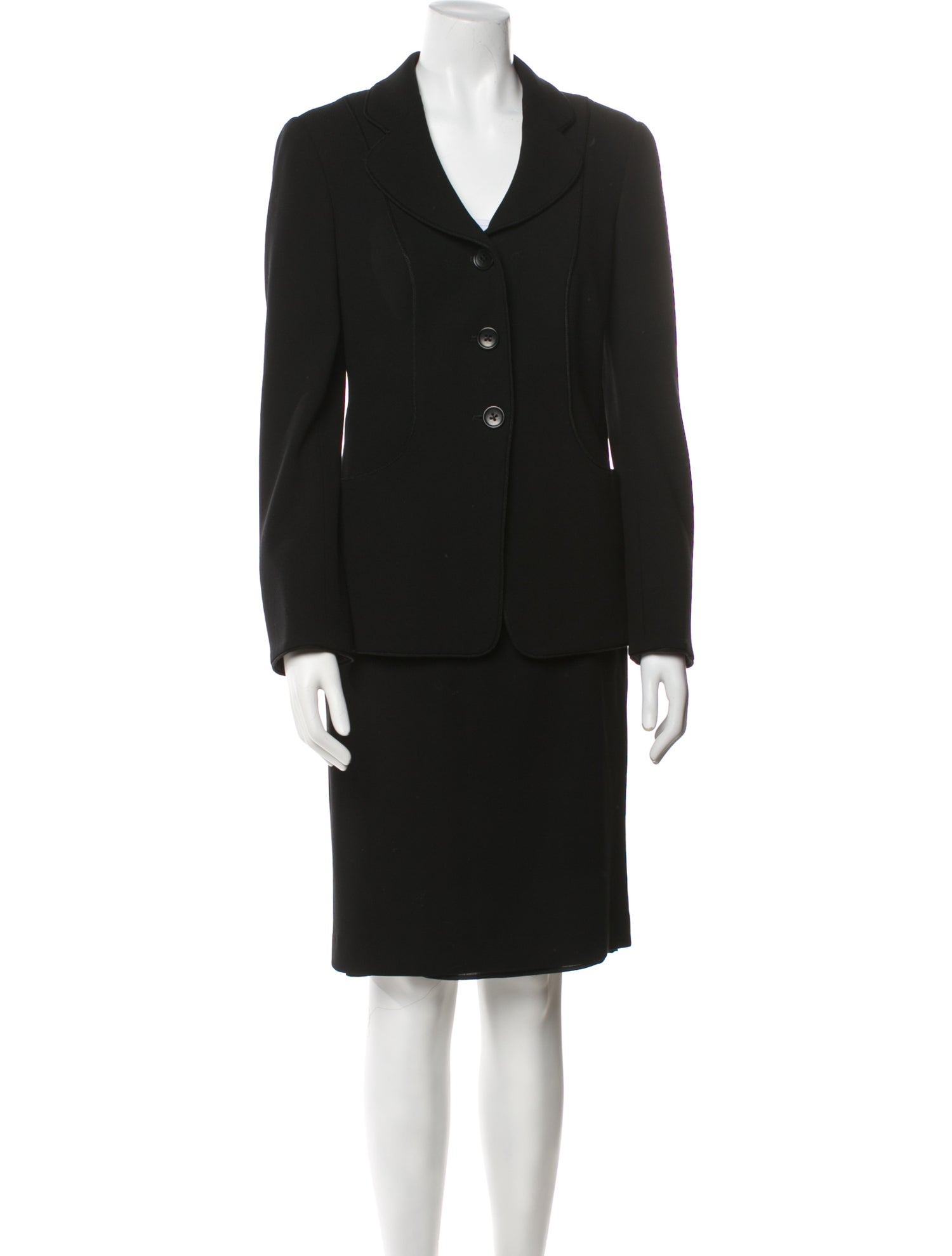 Armani Collezioni Virgin Wool Skirt Suit