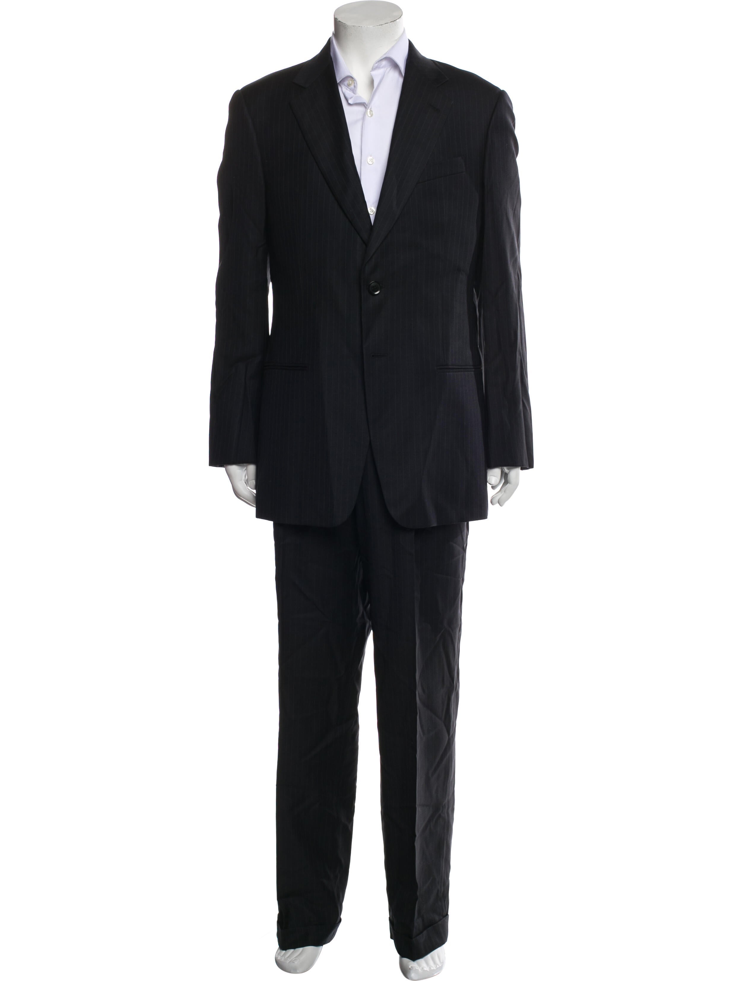 Armani Collezioni Wool Striped Two-Piece Suit