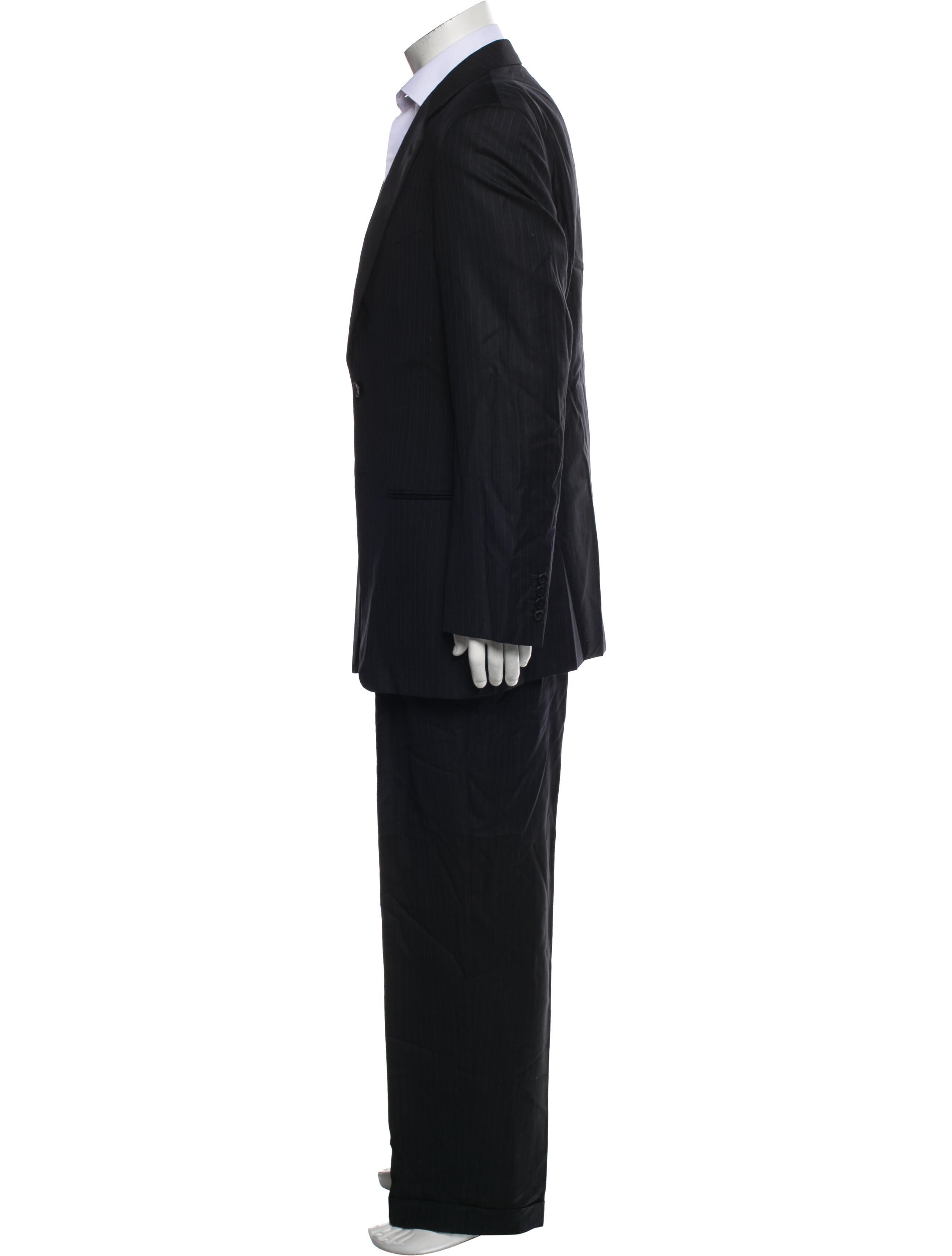 Armani Collezioni Wool Striped Two-Piece Suit