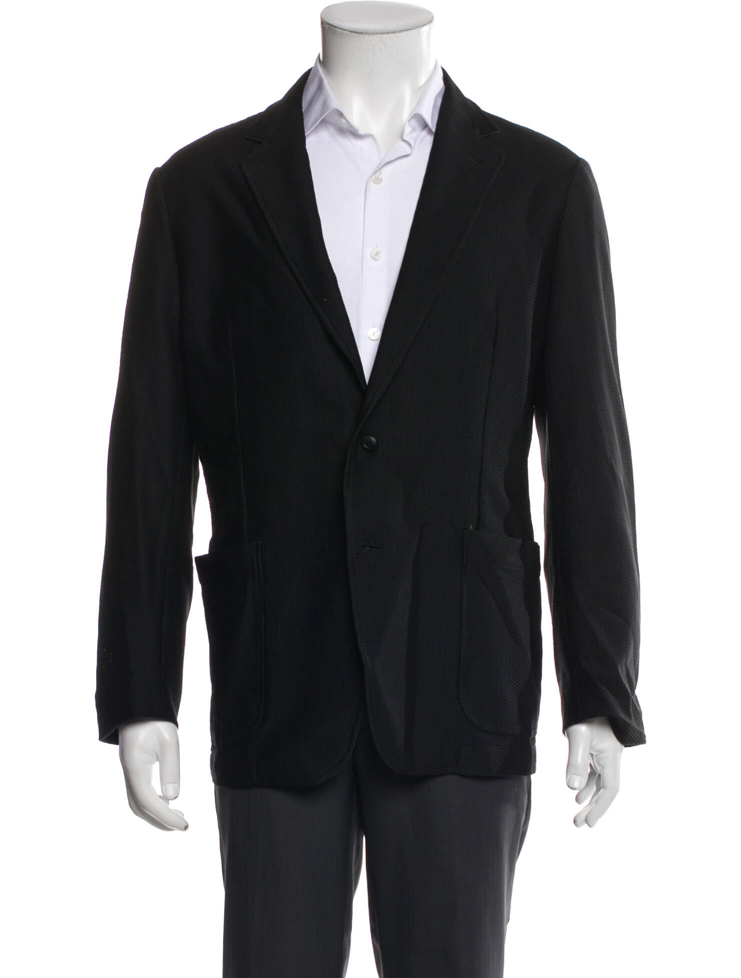 Armani Collezioni Textured Mesh Blazer