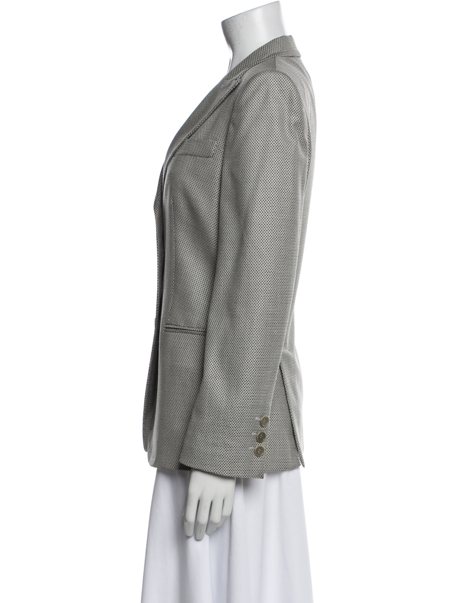 Armani Collezioni Virgin Wool Printed Blazer