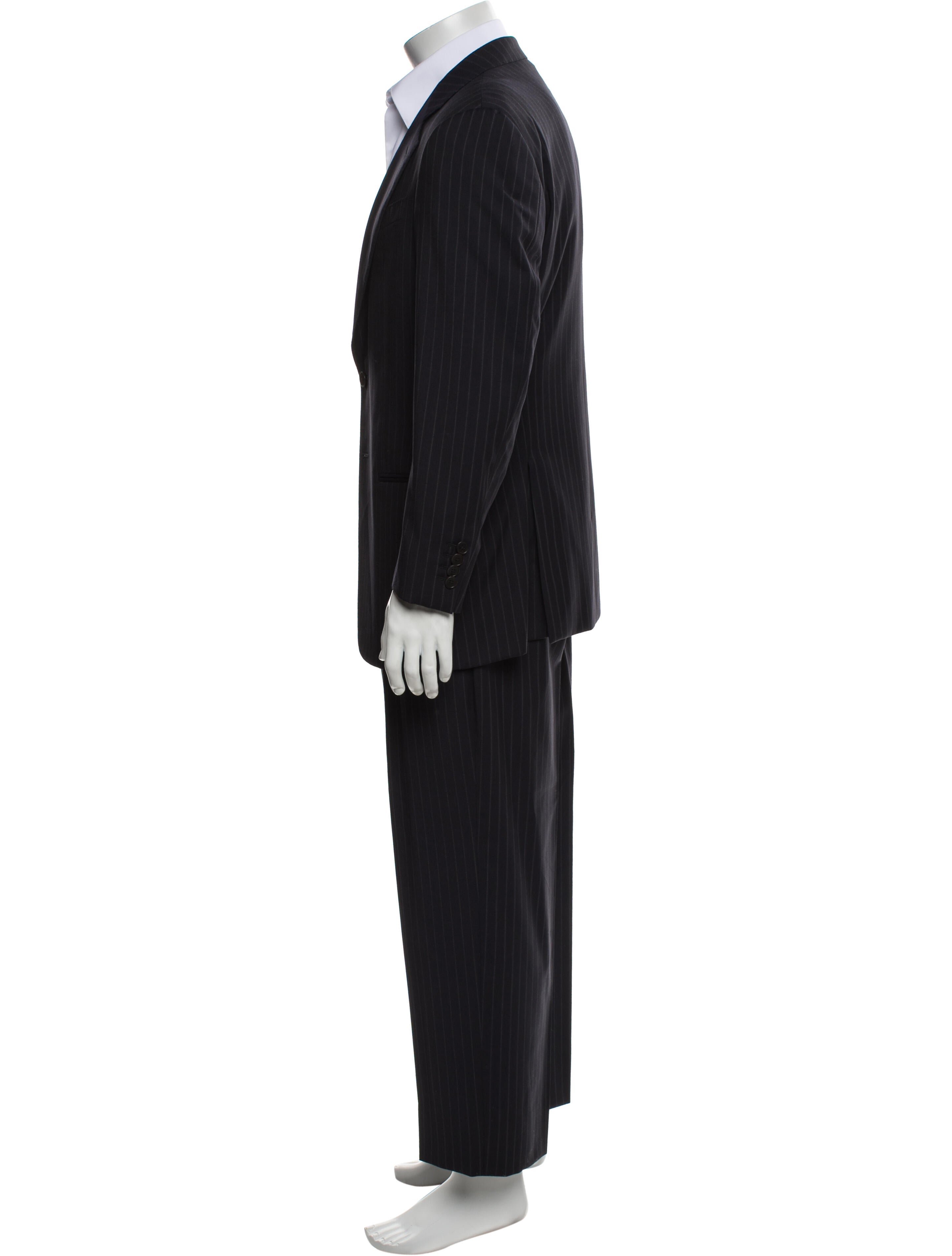 Armani Collezioni Wool Striped Two-Piece Suit