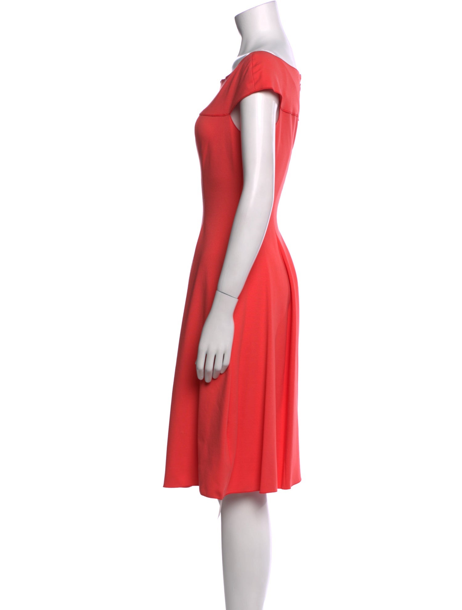 Armani Collezioni Bateau Neckline Knee-Length Dress