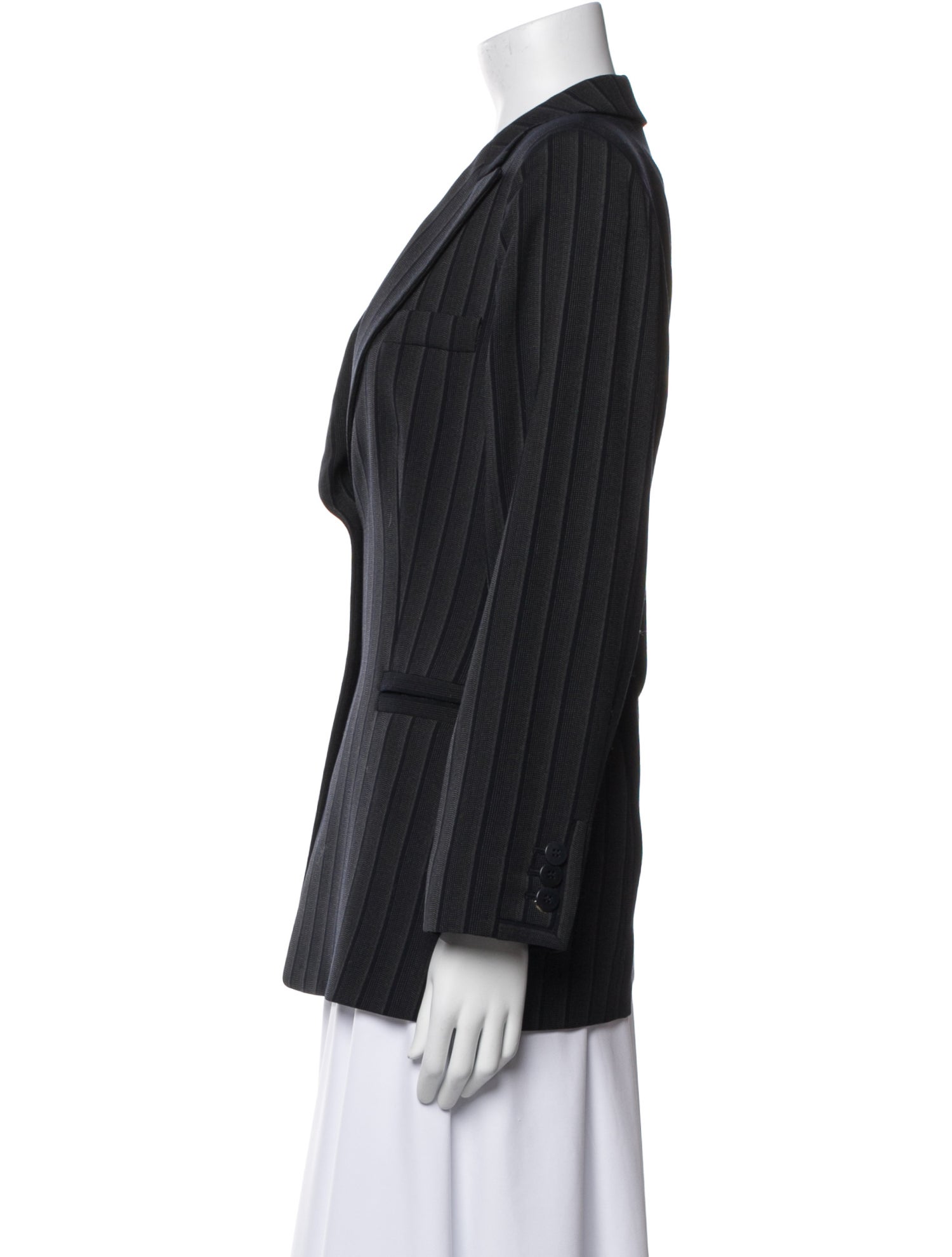 Armani Collezioni Virgin Wool Striped Blazer
