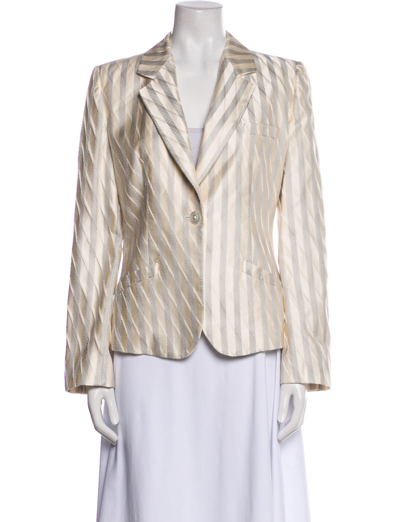 Armani Collezioni Silk Striped Blazer