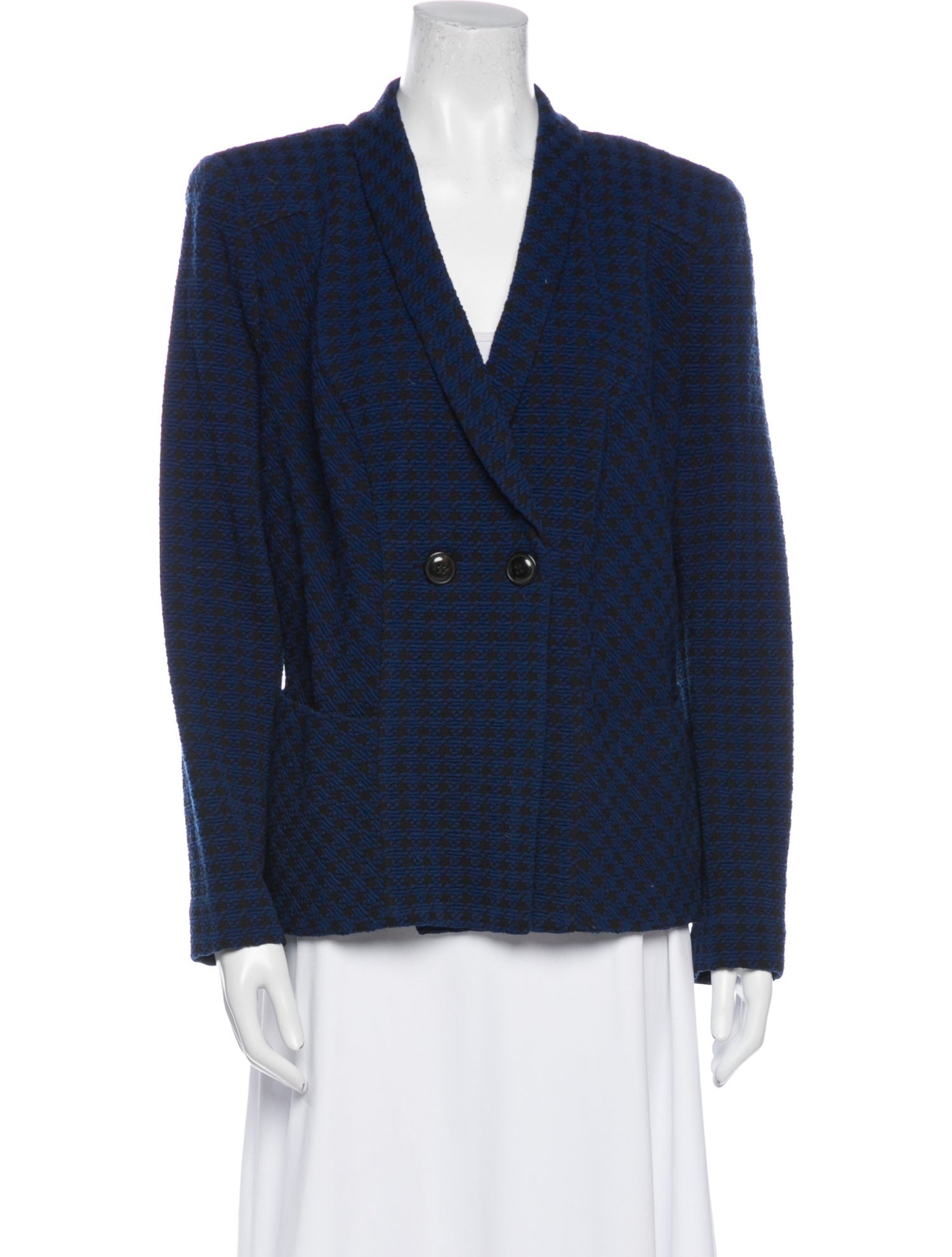 Armani Collezioni Wool Printed Blazer