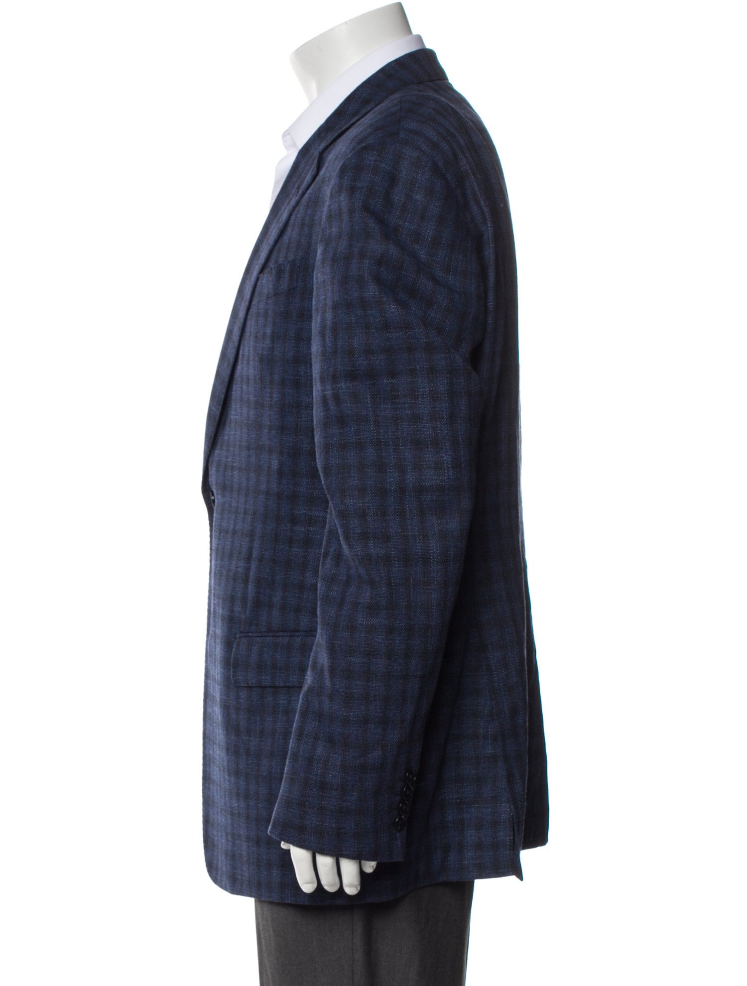 Armani Collezioni Plaid Print Blazer