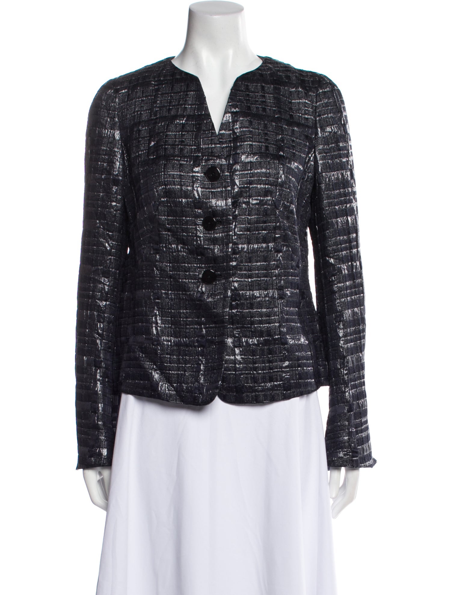 Armani Collezioni Tweed Pattern Evening Jacket