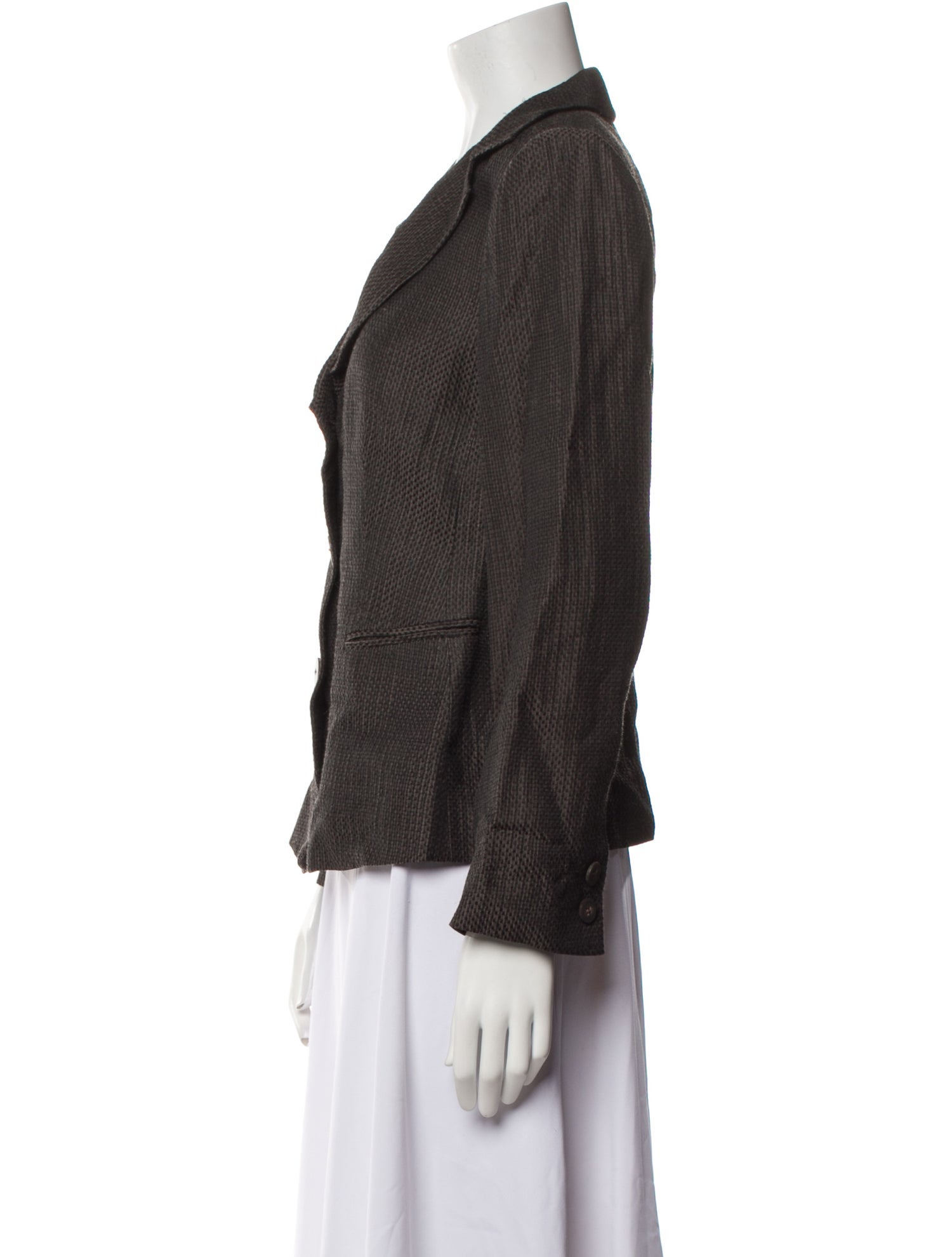 Armani Collezioni Plaid Print Blazer