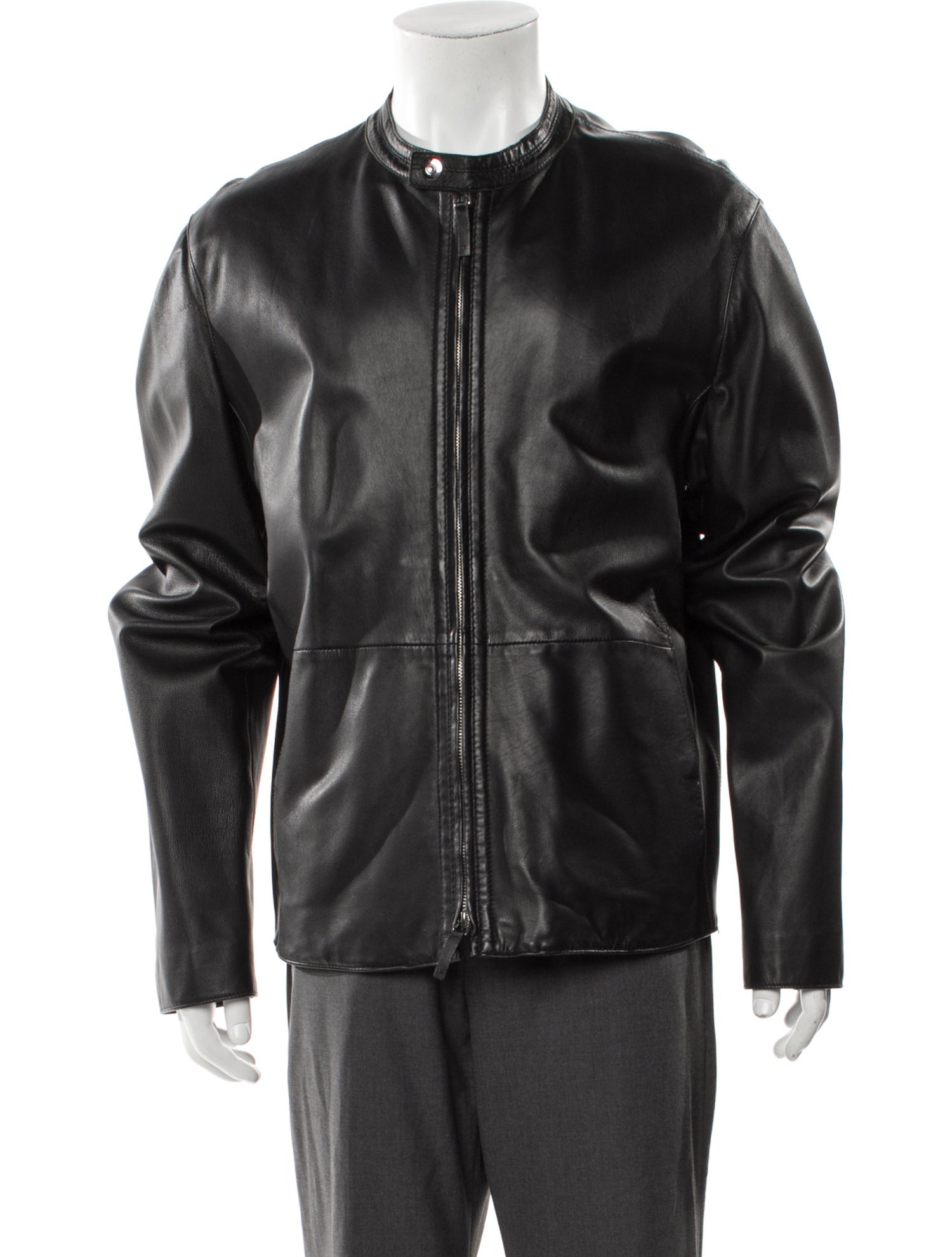 Armani Collezioni Leather Moto Jacket