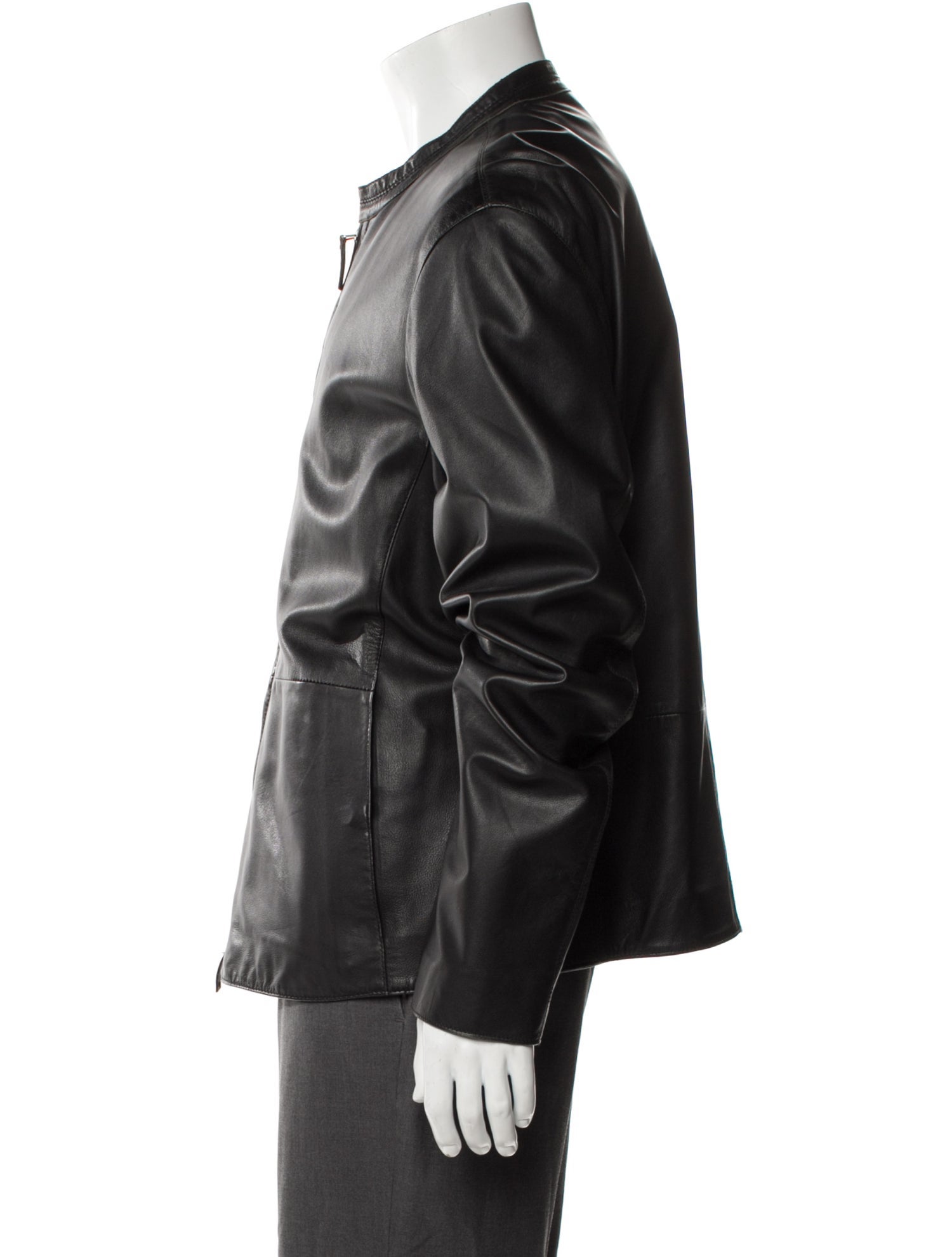 Armani Collezioni Leather Moto Jacket