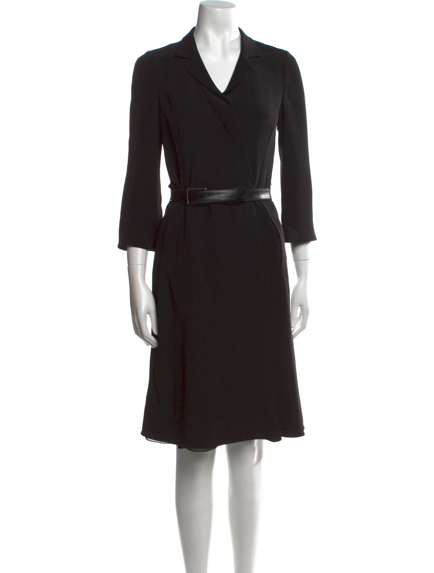 Armani Collezioni V-Neck Knee-Length Dress