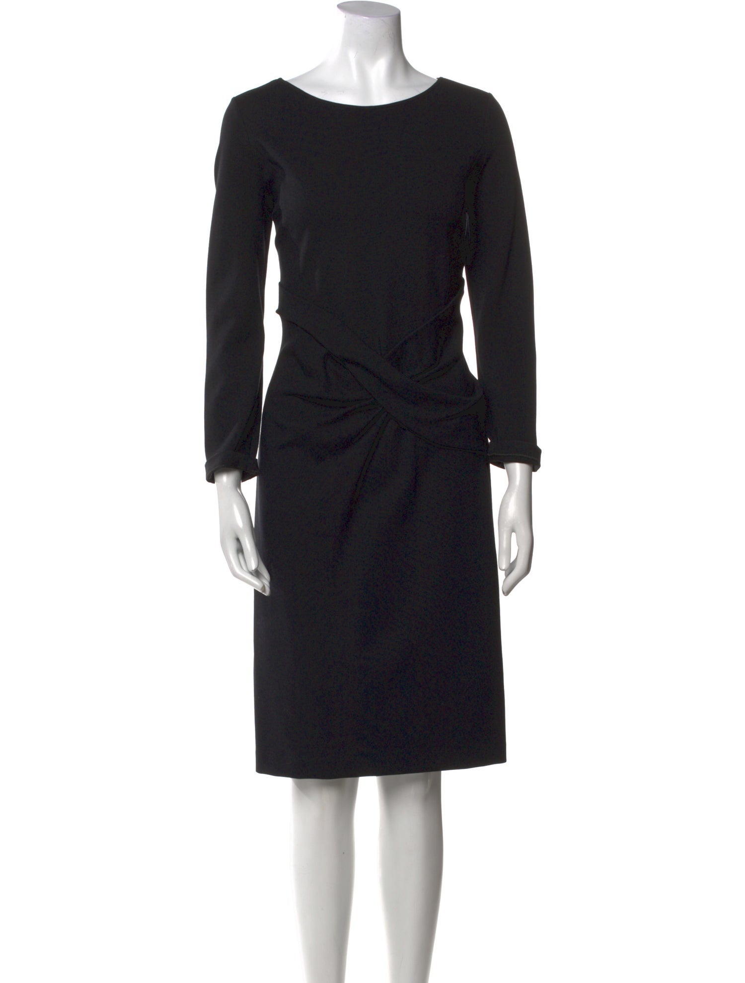 Armani Collezioni Bateau Neckline Knee-Length Dress