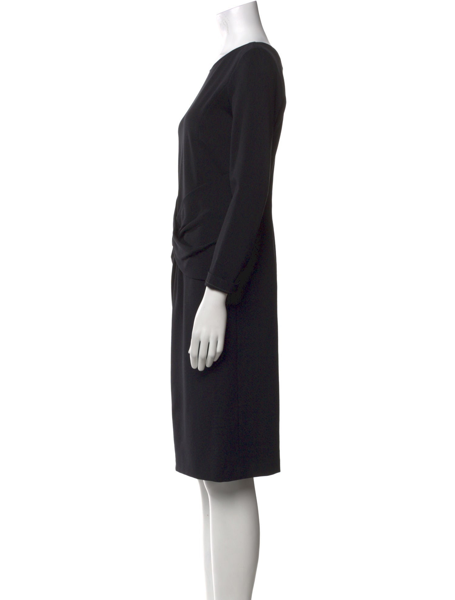 Armani Collezioni Bateau Neckline Knee-Length Dress