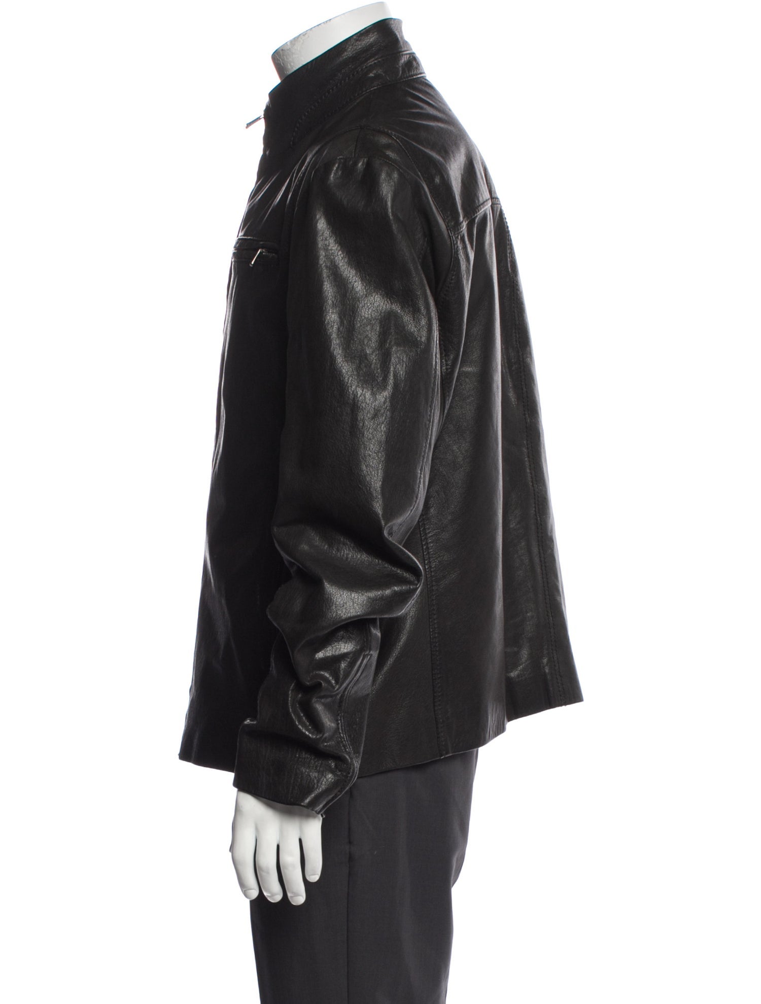 Armani Collezioni Leather Moto Jacket