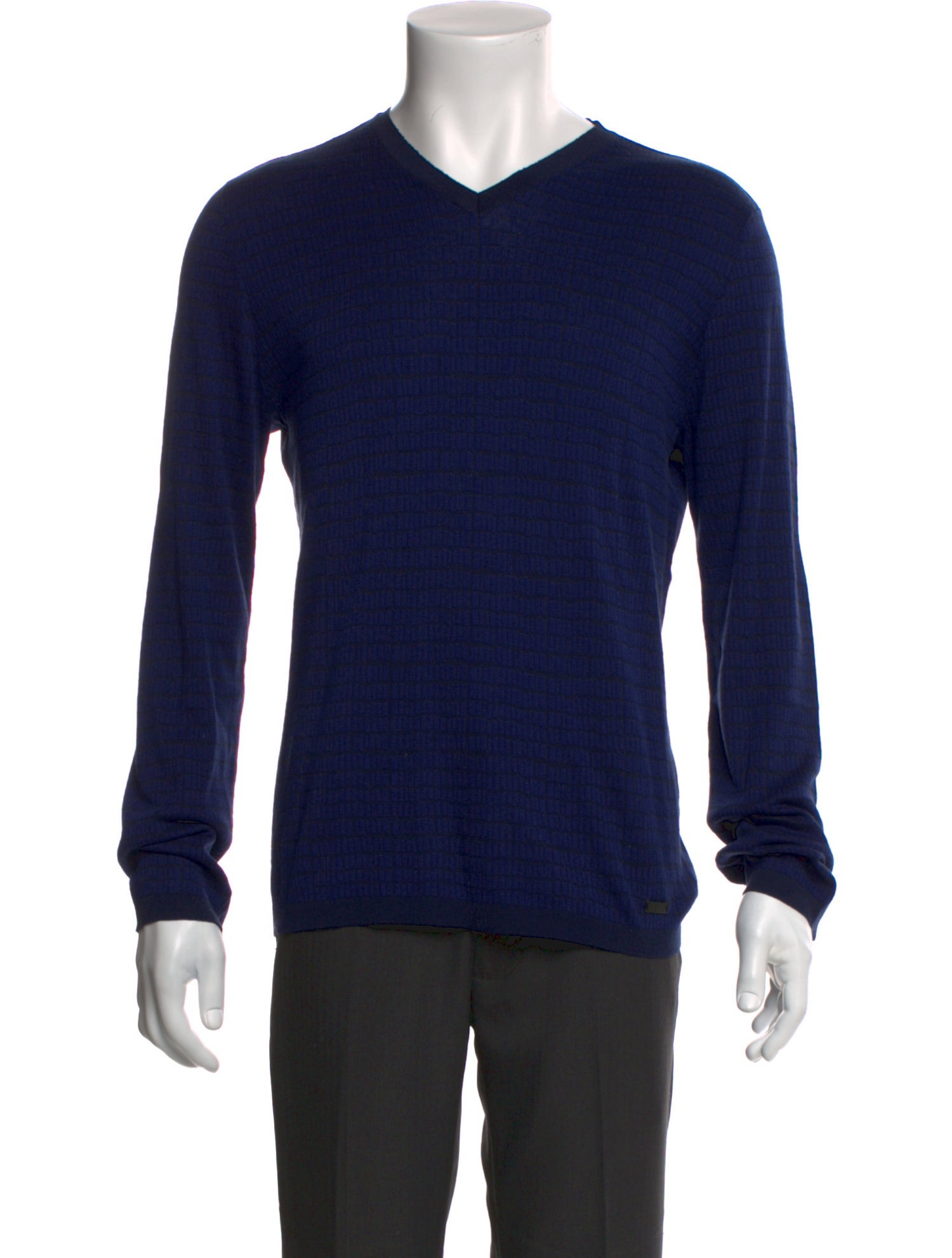 Armani Collezioni V-Neck Long Sleeve Pullover