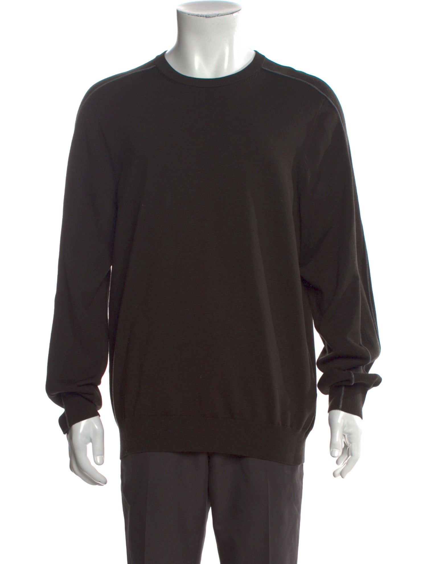 Armani Collezioni Silk Crew Neck Pullover
