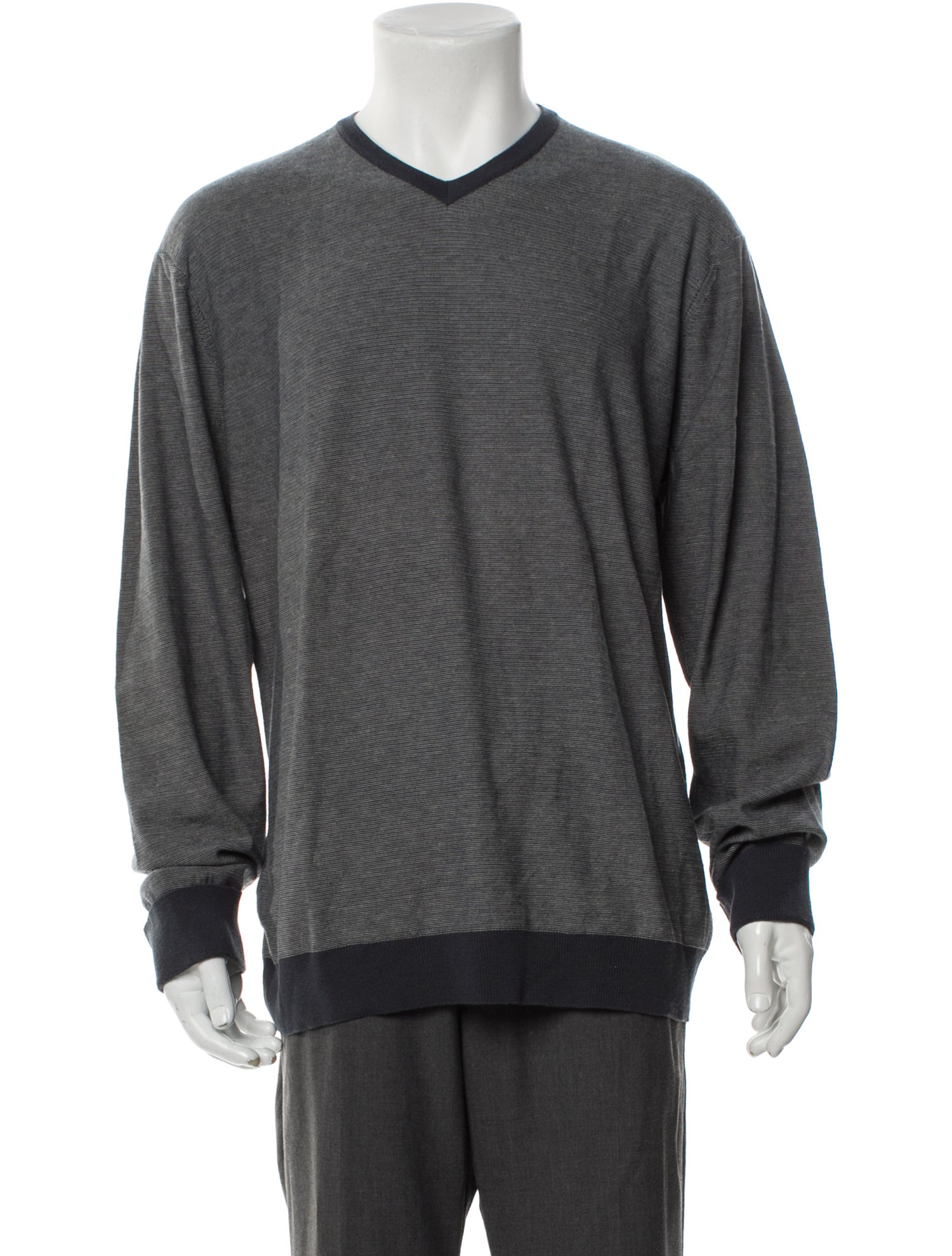 Armani Collezioni Wool Striped Pullover