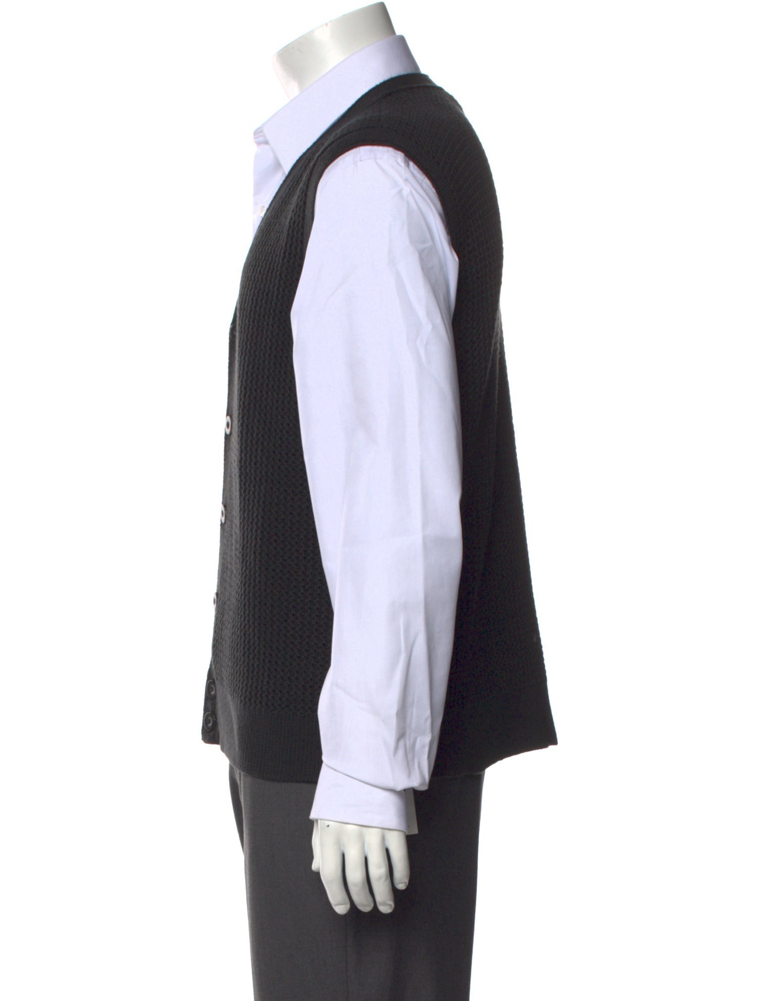 Armani Collezioni Virgin Wool V-Neck Sweater Vest w/ Tags