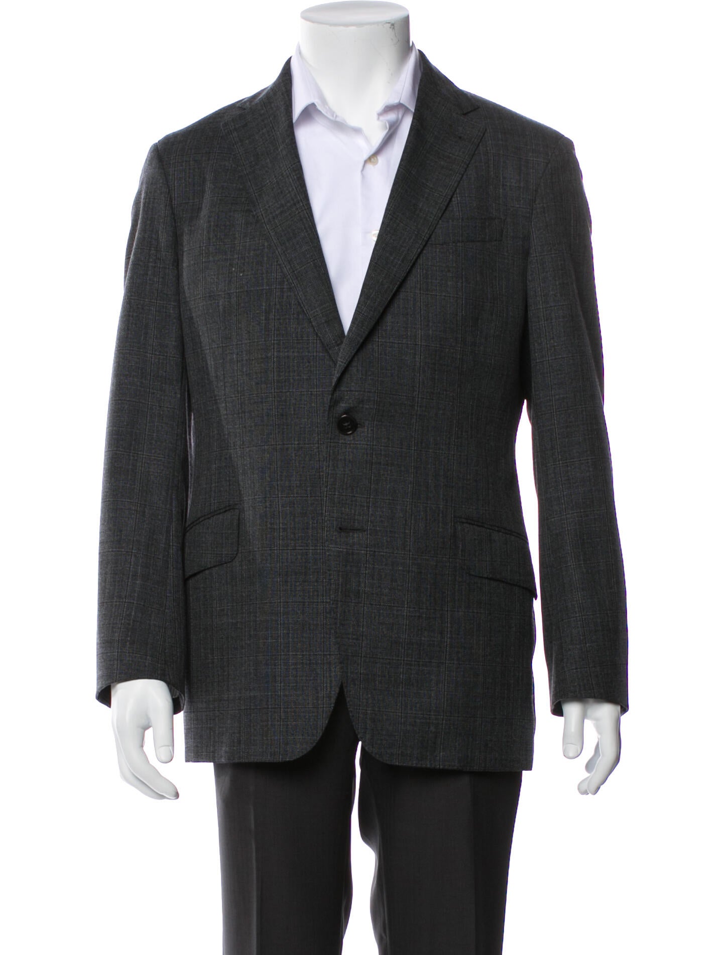 Armani Collezioni Wool Plaid Blazer