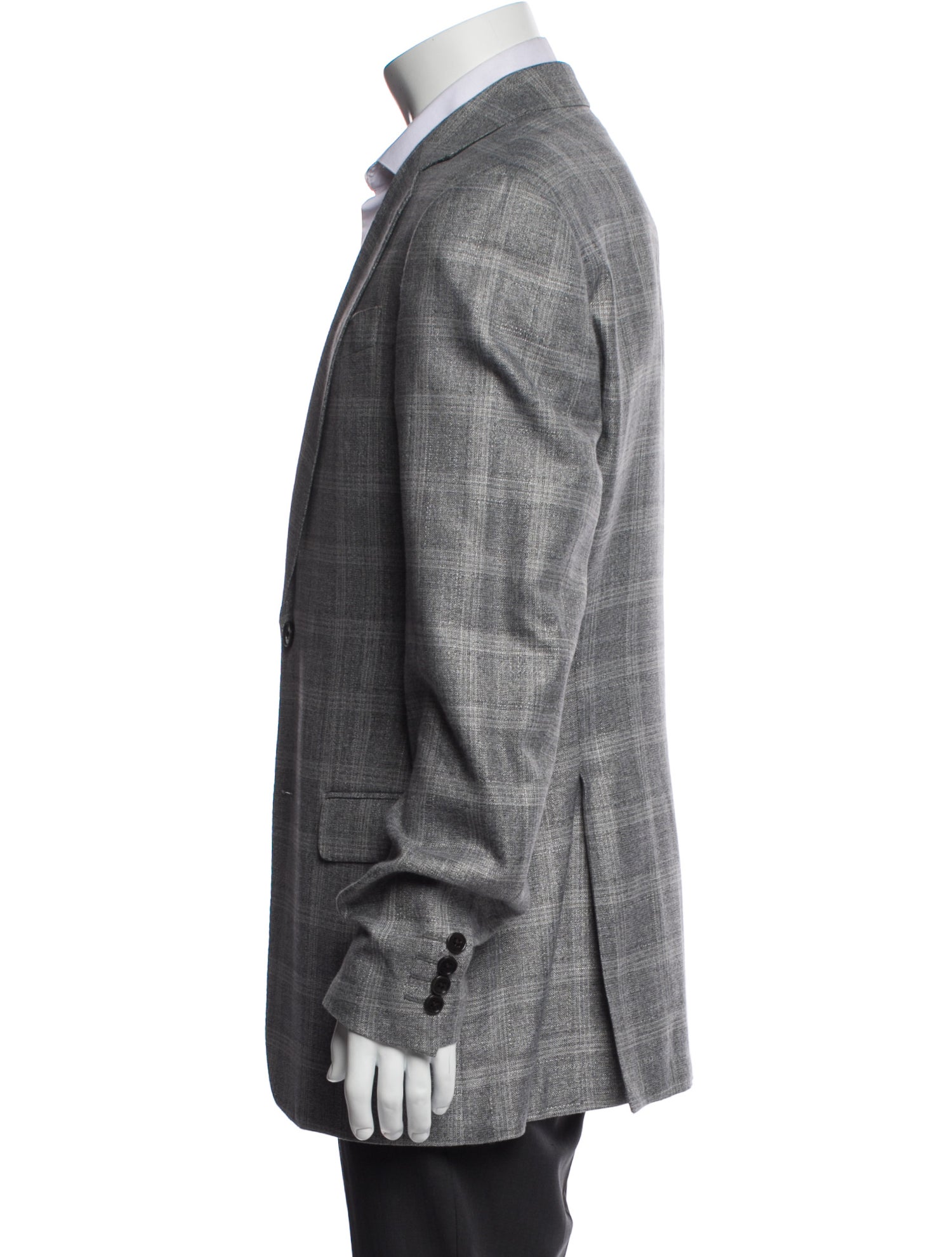 Armani Collezioni Plaid Print Jacket