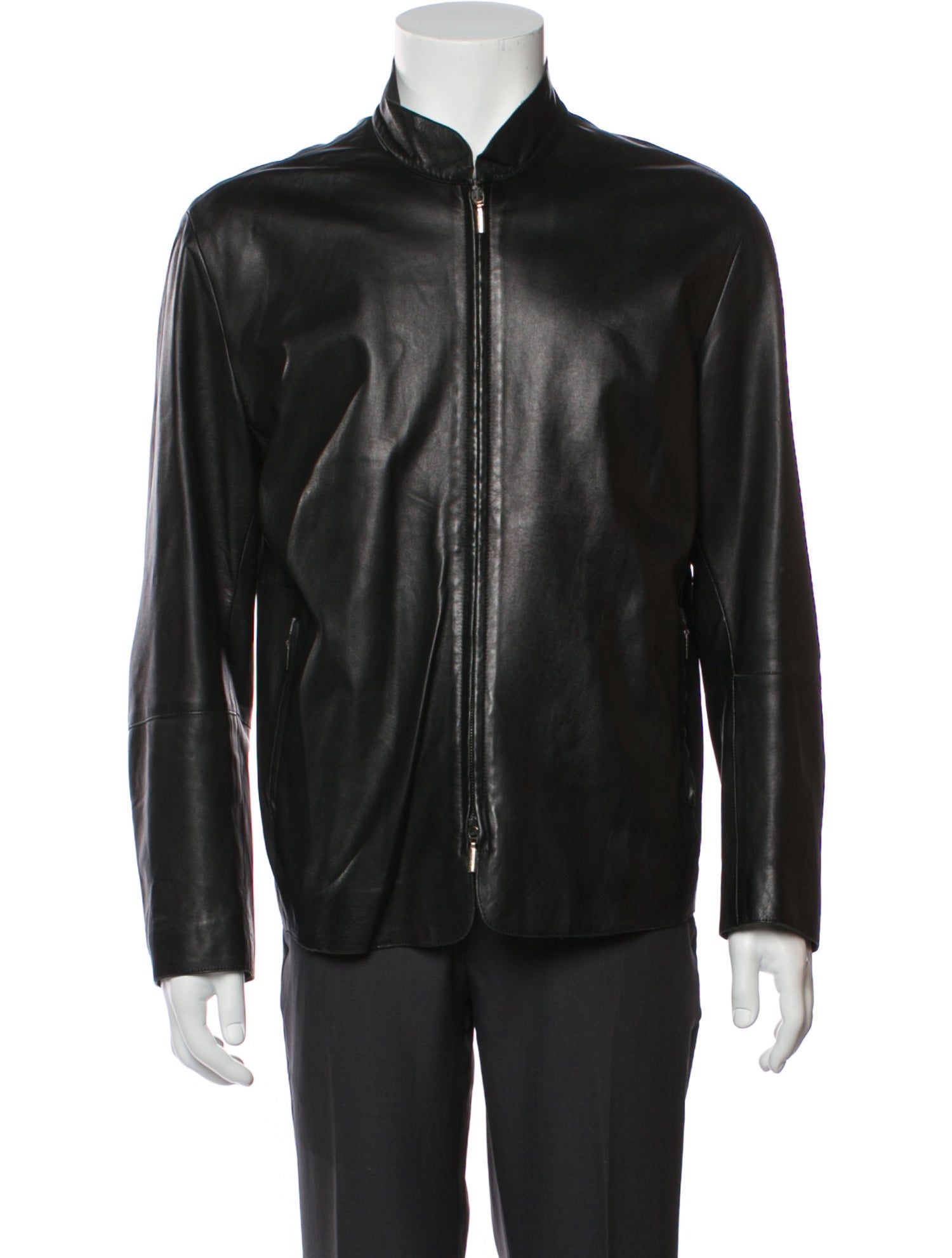 Armani Collezioni Lambskin Bomber Jacket