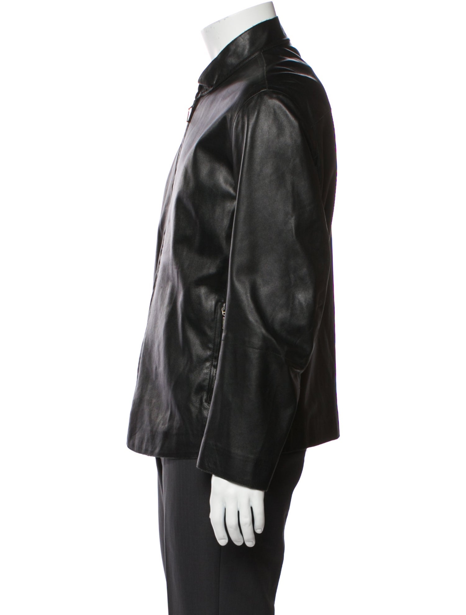 Armani Collezioni Lambskin Bomber Jacket