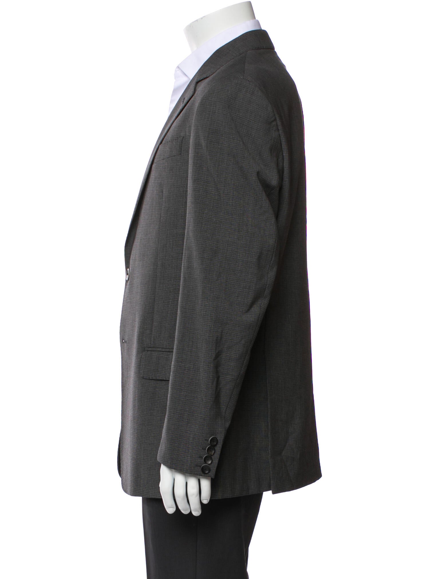 Armani Collezioni Wool Plaid Print Suit